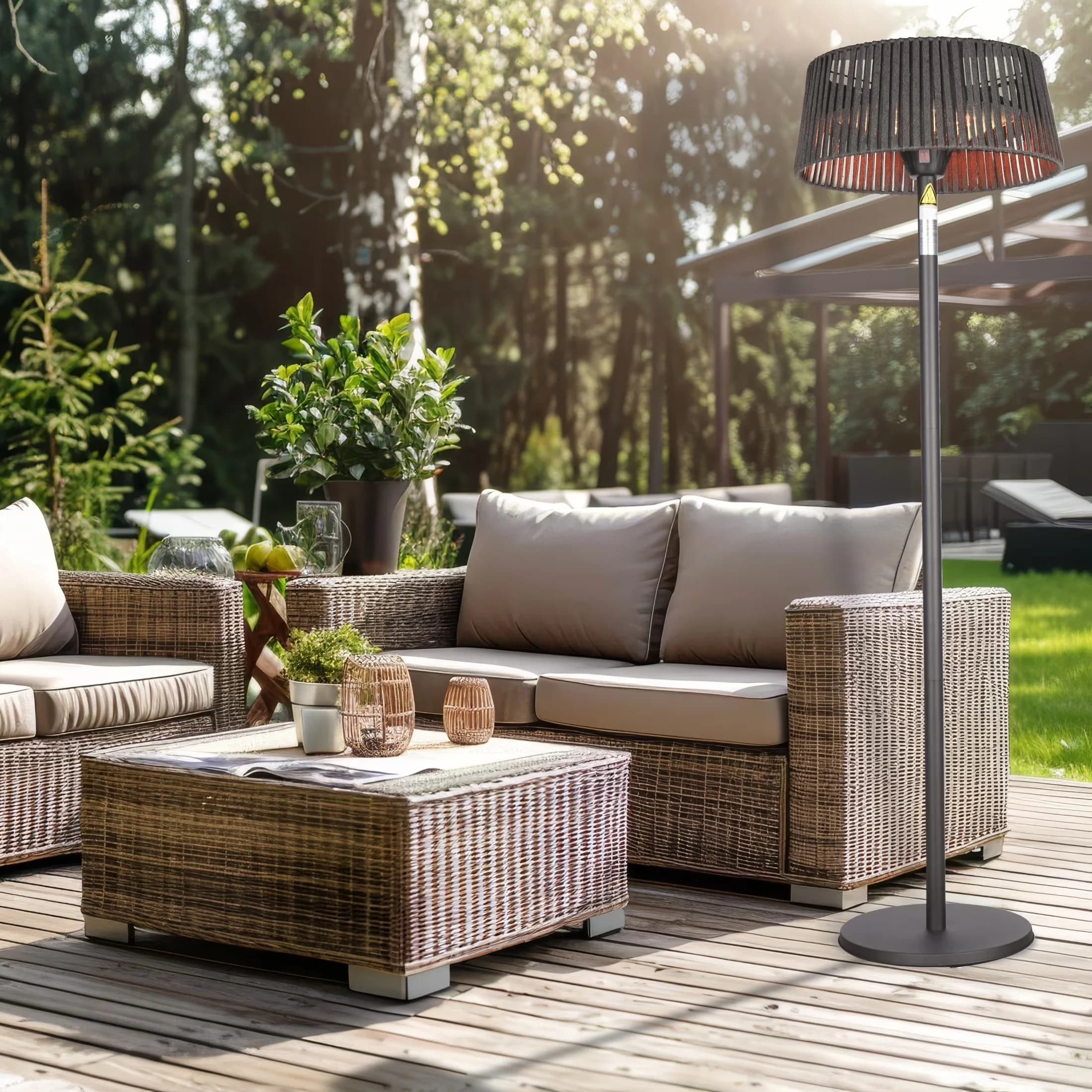 Efficient Outdoor Heating with Electric Patio Heater - Black - Built to Last Model F5F927