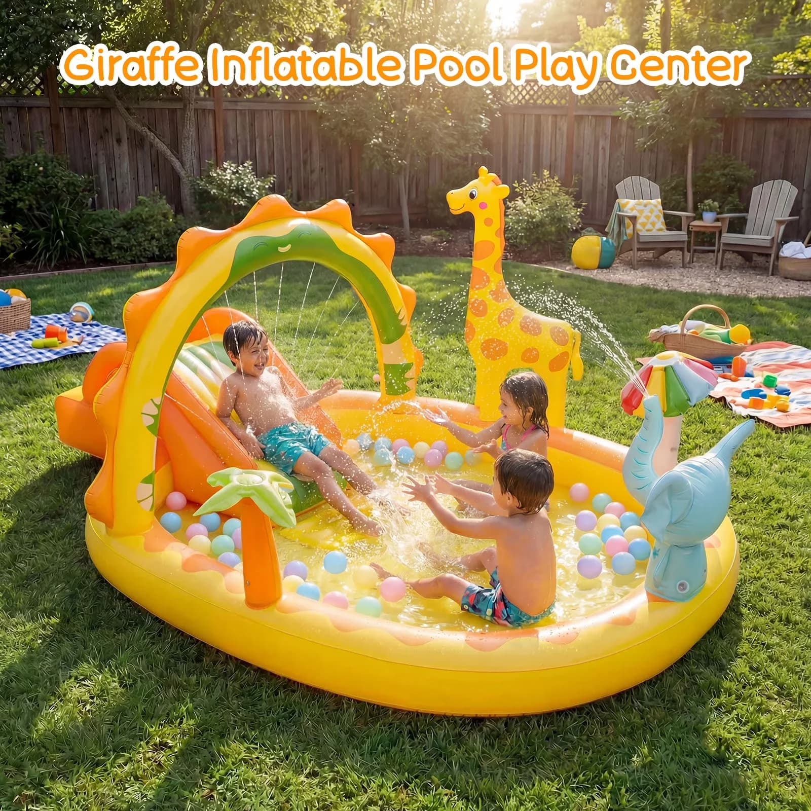 Reliable Inflatable Pool with Puncture Proof, Puncture Resistant - Yellow Model A07022