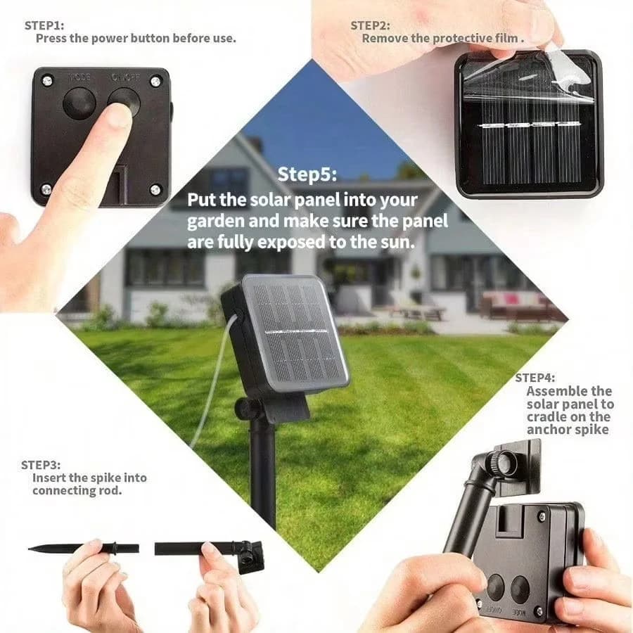 Reliable Novelty Light with LED, Solar - Compact and Portable Model 57BA85