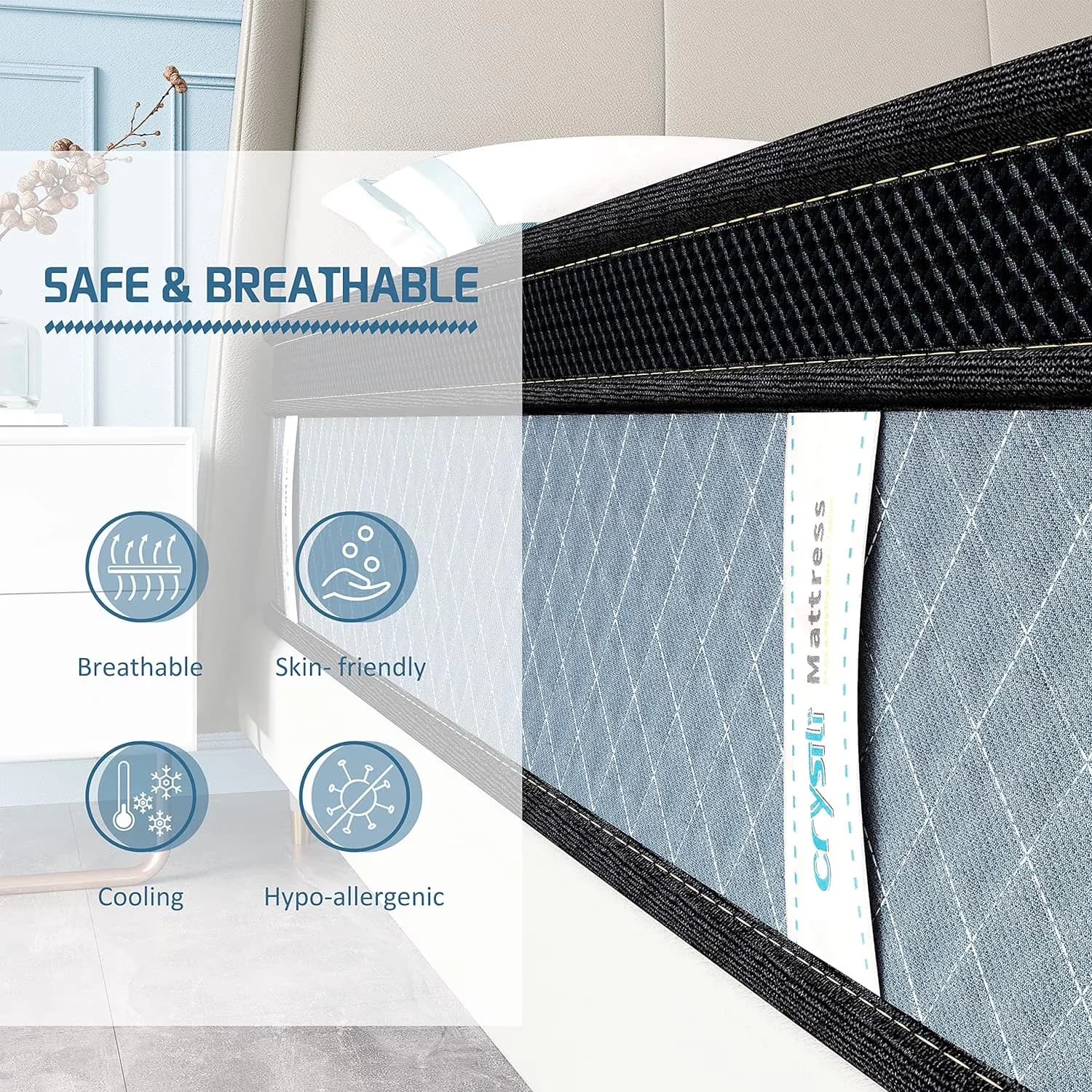 Sleek Mattresses Accessory with Mattress-In-A-Box - Pocket Springs;Memory Foam Multicolor Model AC2D16
