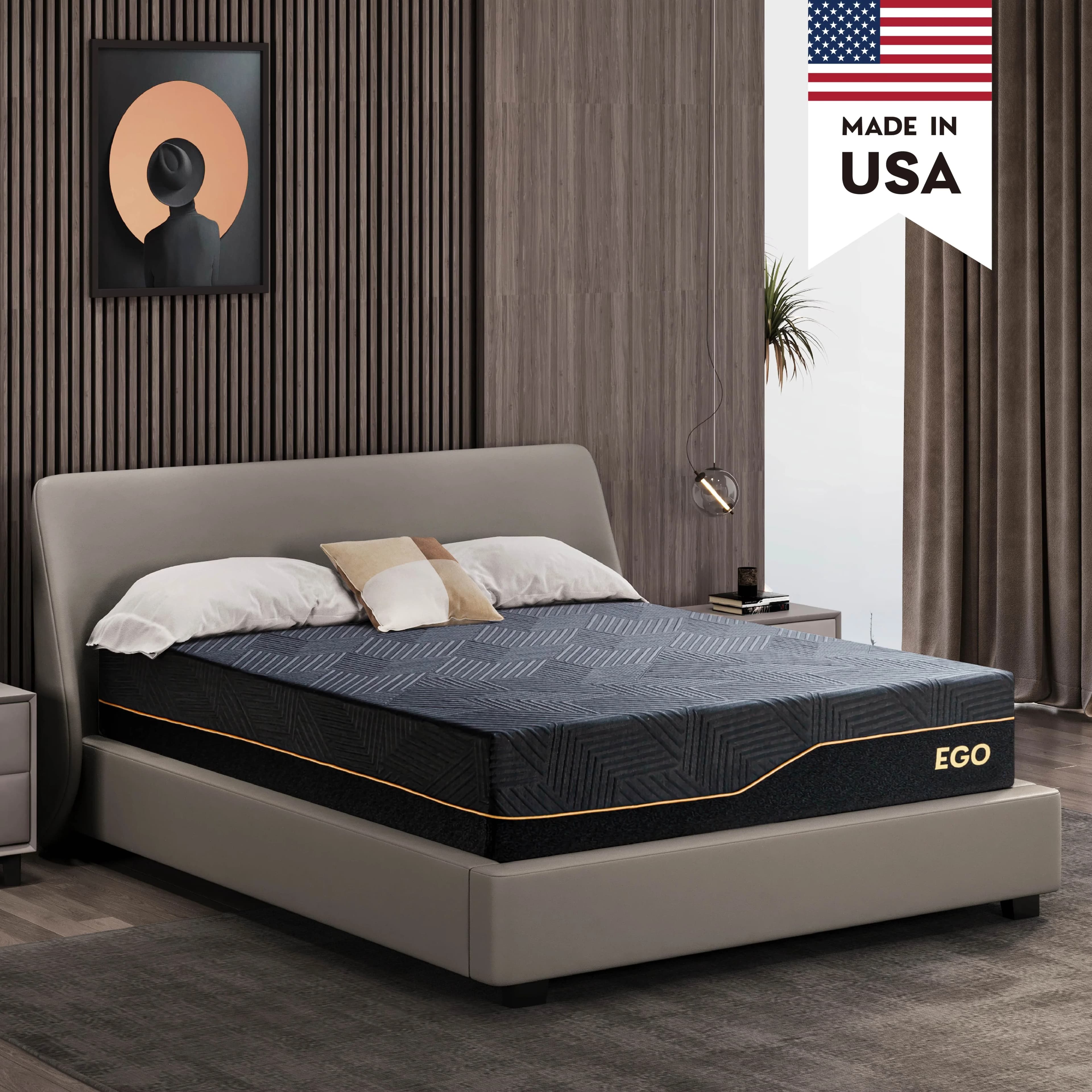 Efficient Mattresses Accessory with Removable Cover, Low Motion Transfer - Memory Foam, Cooling Knit Fabric Model 668F75