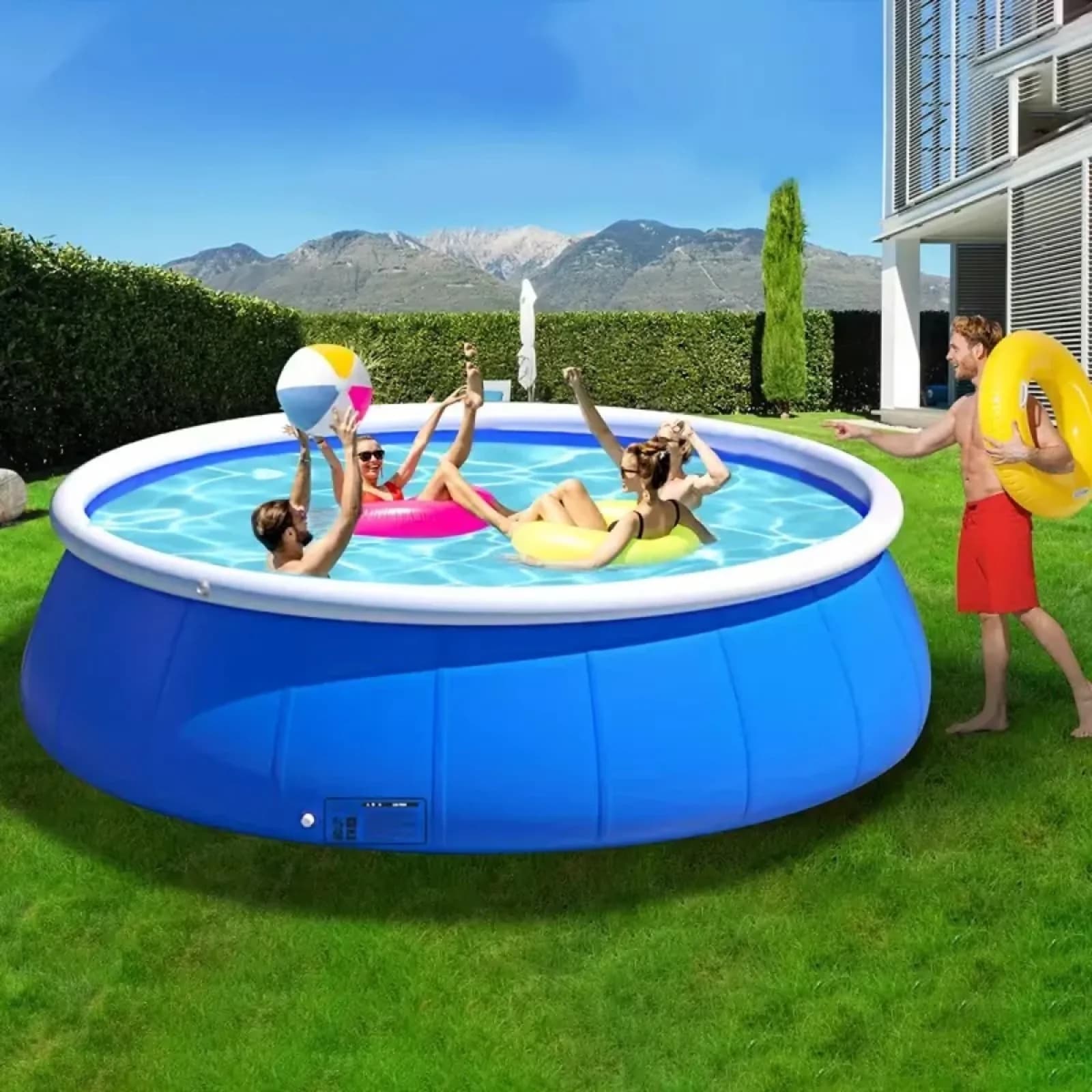 Professional Inflatable Pool with 6FT Swimming - Blue - Professional Series Model FED5E0