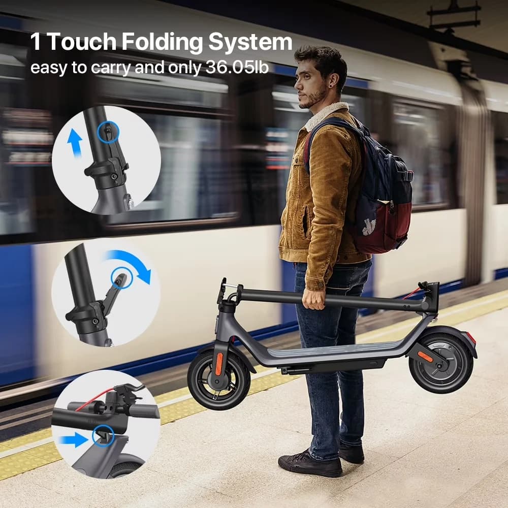 Classic Scooter with 350W, App Compatibility, Electric - Aluminium - Space-Saving Design Model 5EBEC9