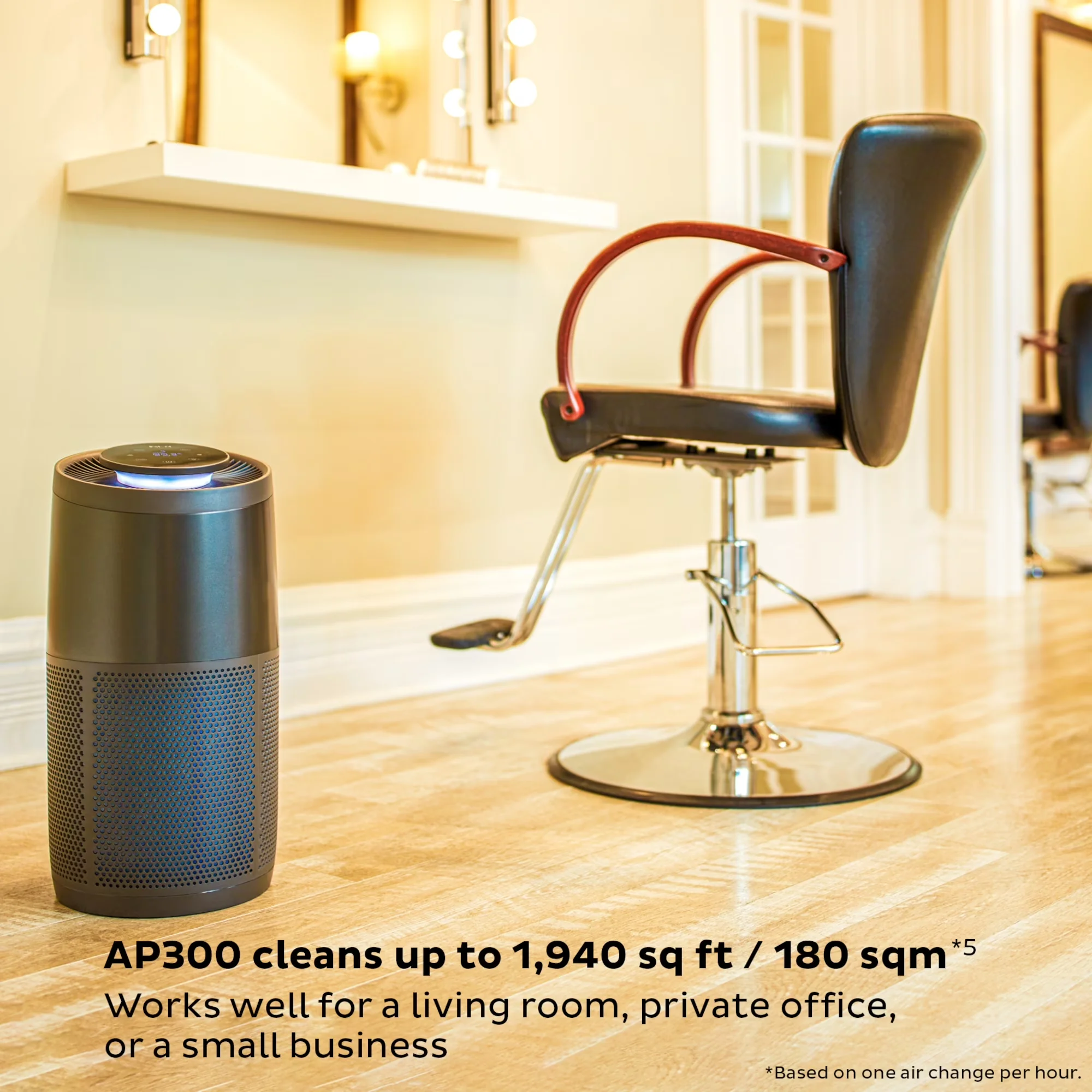 Quality Air Purifier with Automatic Shut-Off, Variable Speed, Filter Change Indicator - Black Model 5B6AEA