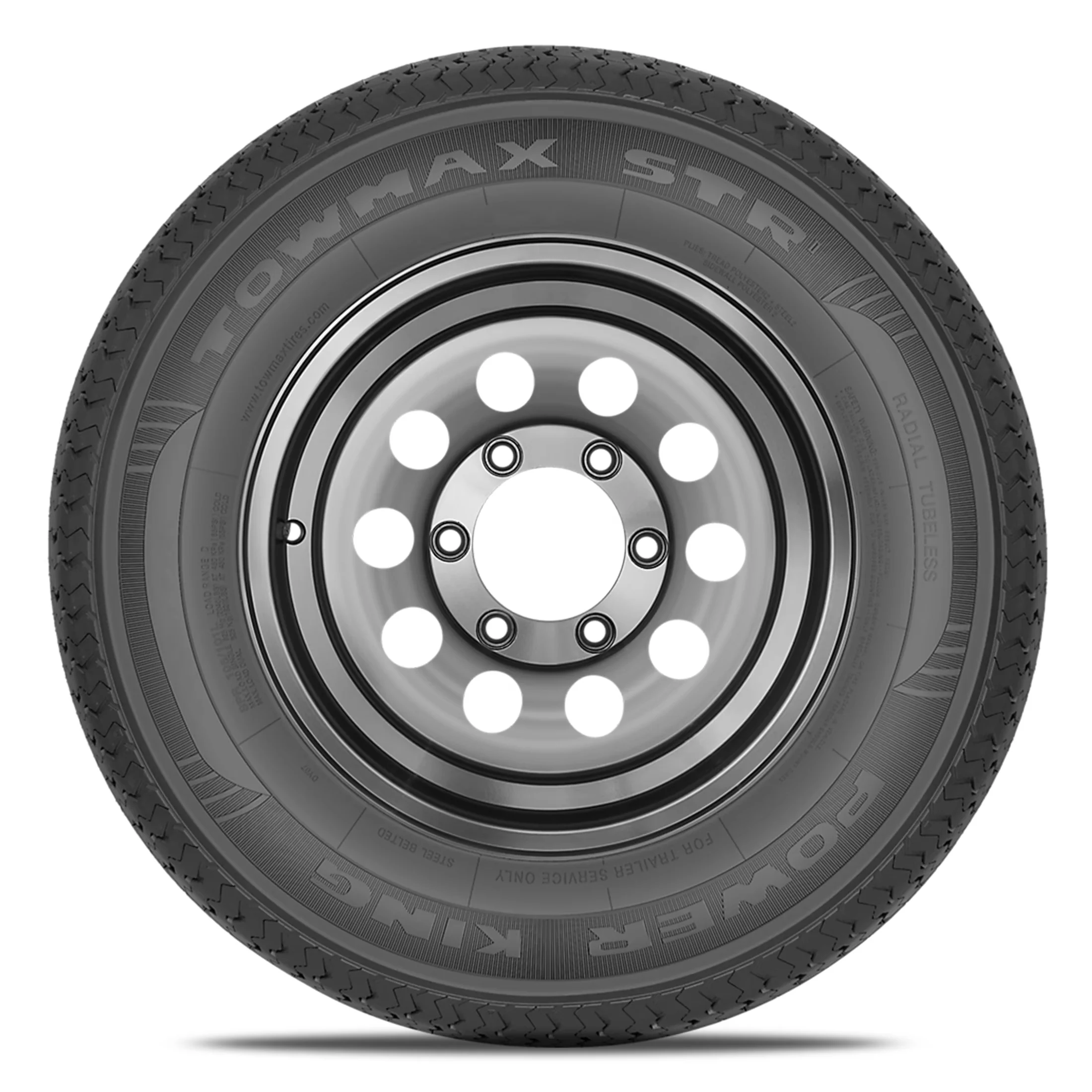Compact Trailer Tire with Heavy-Duty, Tire Size: ST225/75R15 (No Wheels)., Max Pressure: 80 PSI - Model E08950