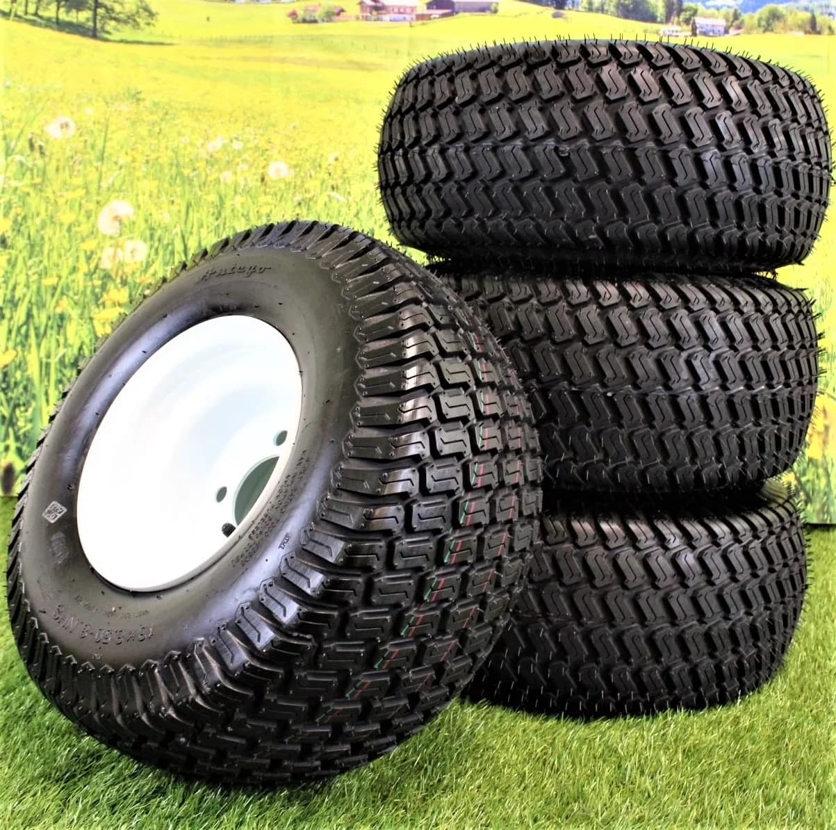 Lawn Mower Tire Classic with PSI: 22; Max Load 815 lbs, 4 Ply; Tubeless; Non-Directional - Model B218BD