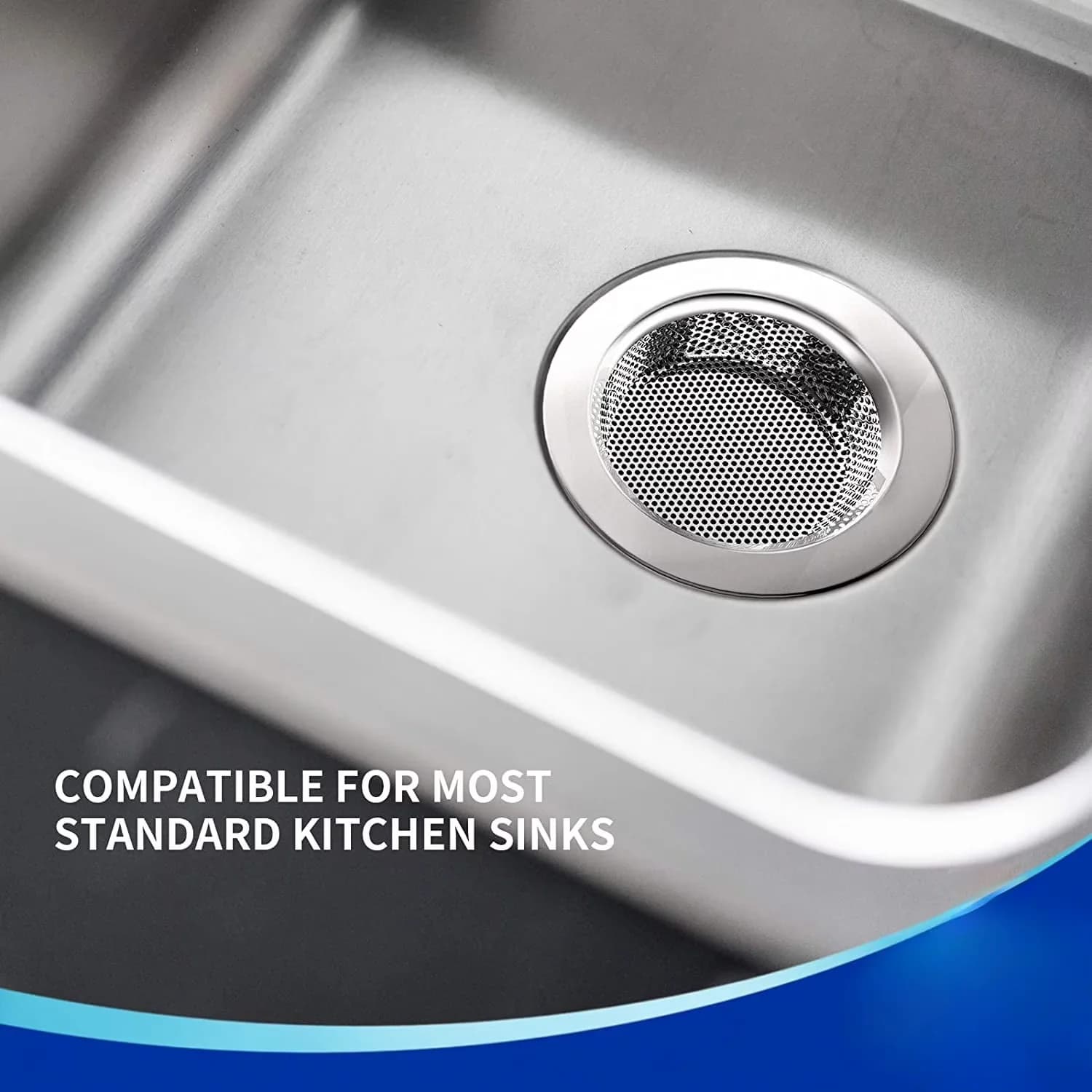 Classic Bathroom Renovation with Pack of 3, Dishwasher Safe, Stainless Steel Sink Drain Strainer - Silver Stainless Steel Model 323948