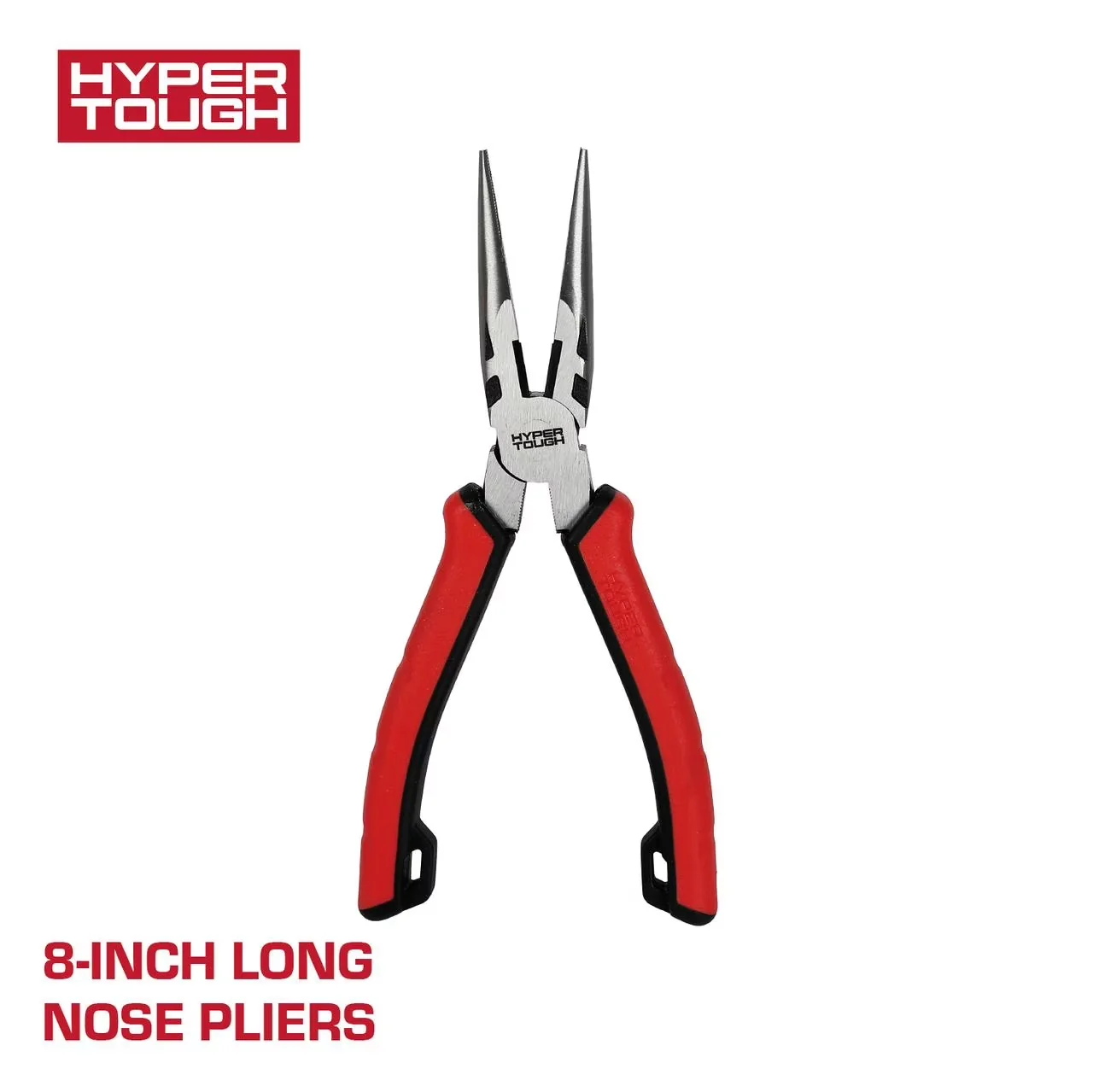 Hand Tool Versatile with 8-inch Long-nose Pliers, Dual Material Comfort Grips - Red 8-inch Model B5A23C