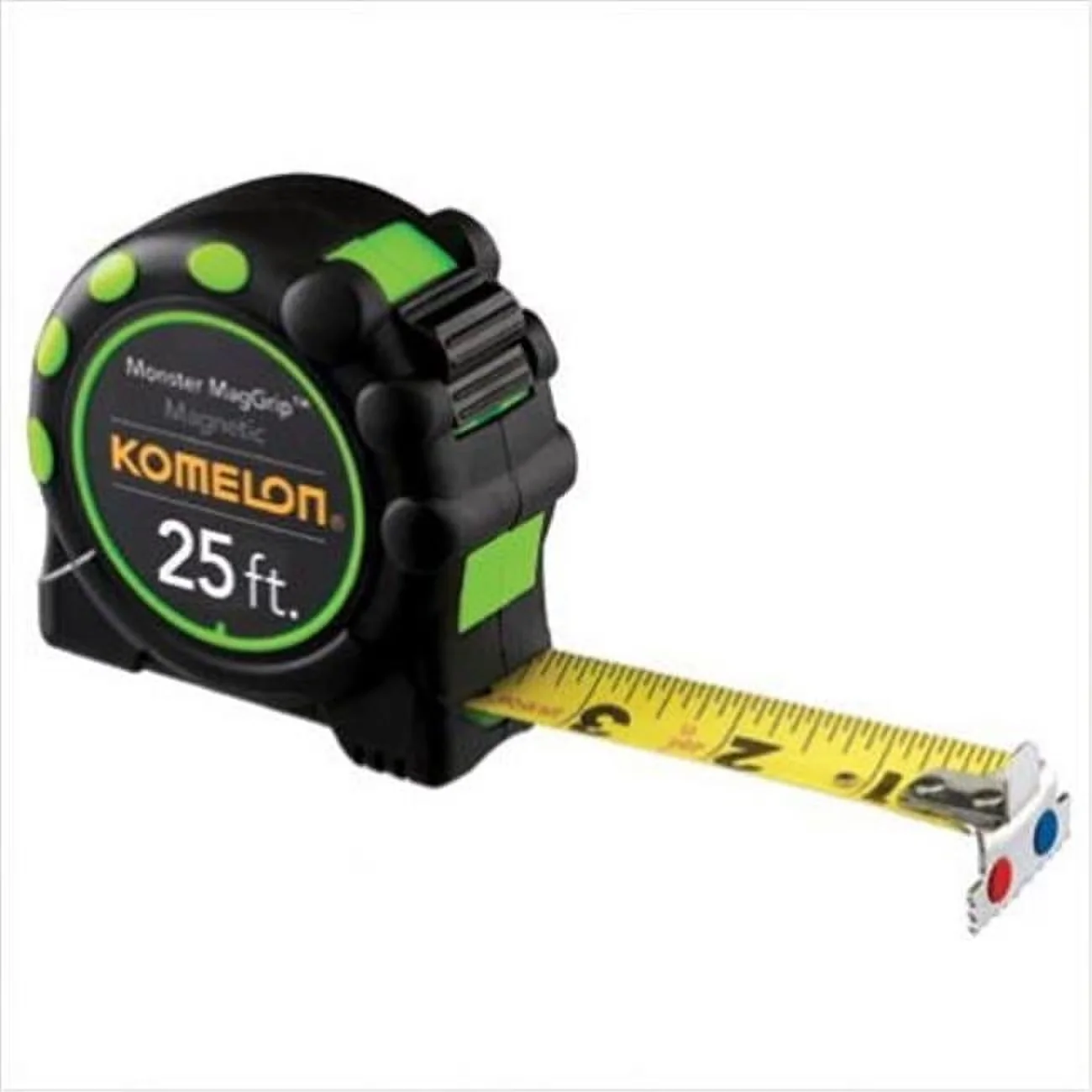 Premium Measuring Layout with Magnetic, Heavy Duty, Blade Length: 25'. - Stainless Steel Green Model B44426