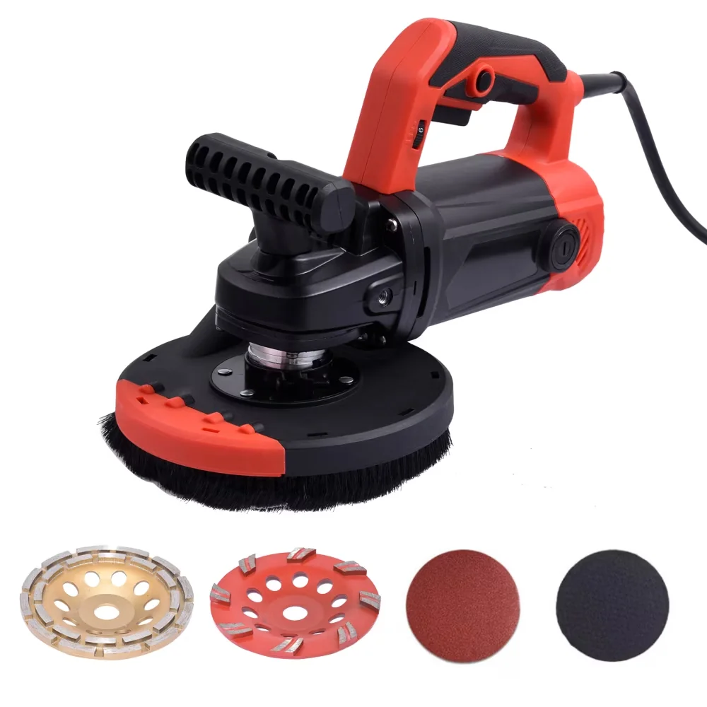 Stylish Woodworking with Easy Storage, Adjustable Shroud, Dust-Free Concrete Grinder - Model 800CD9