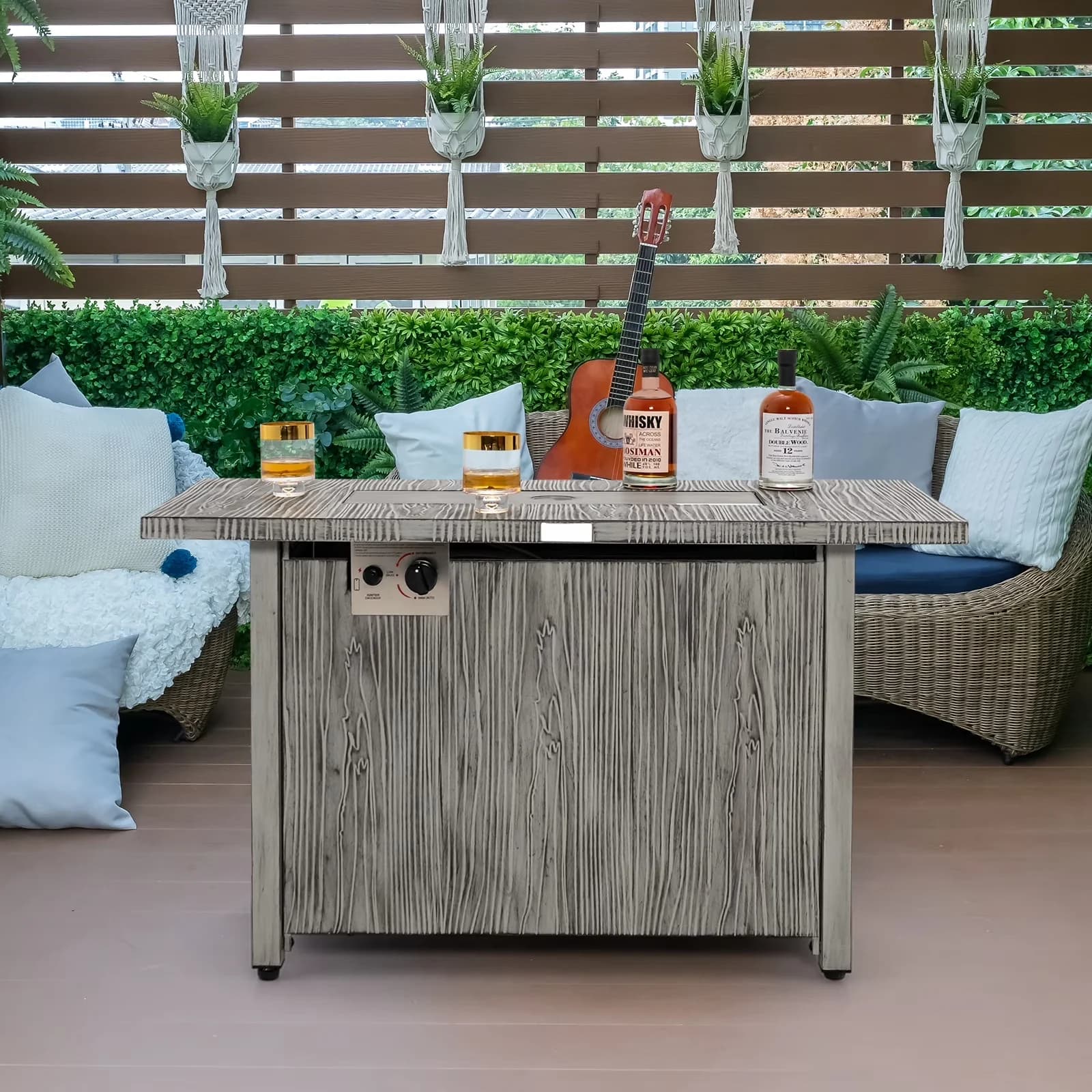 Sleek Outdoor Heating with 50000 BTU, Portable - Gray Metal, Stainless Steel, Pvc Model EF95D4