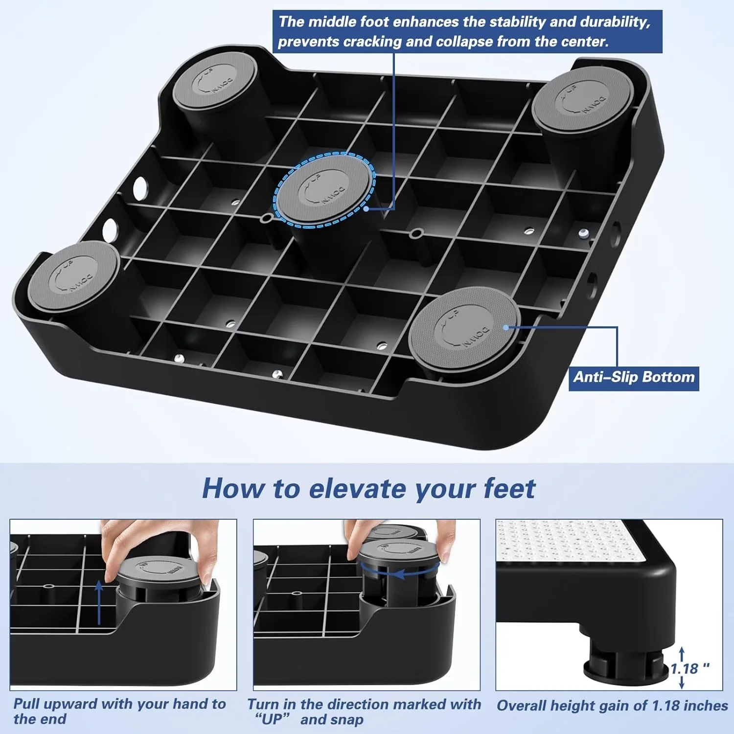 Ladders And Step Stool Reliable with Anti-Slip, One - White Polypropylene Model 36E7EA