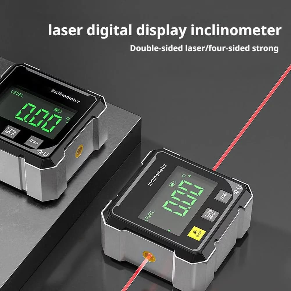 Innovative Measuring Layout with Battery, Magnetic, Magnetic Digital Angle Finder - Black Model C589E1