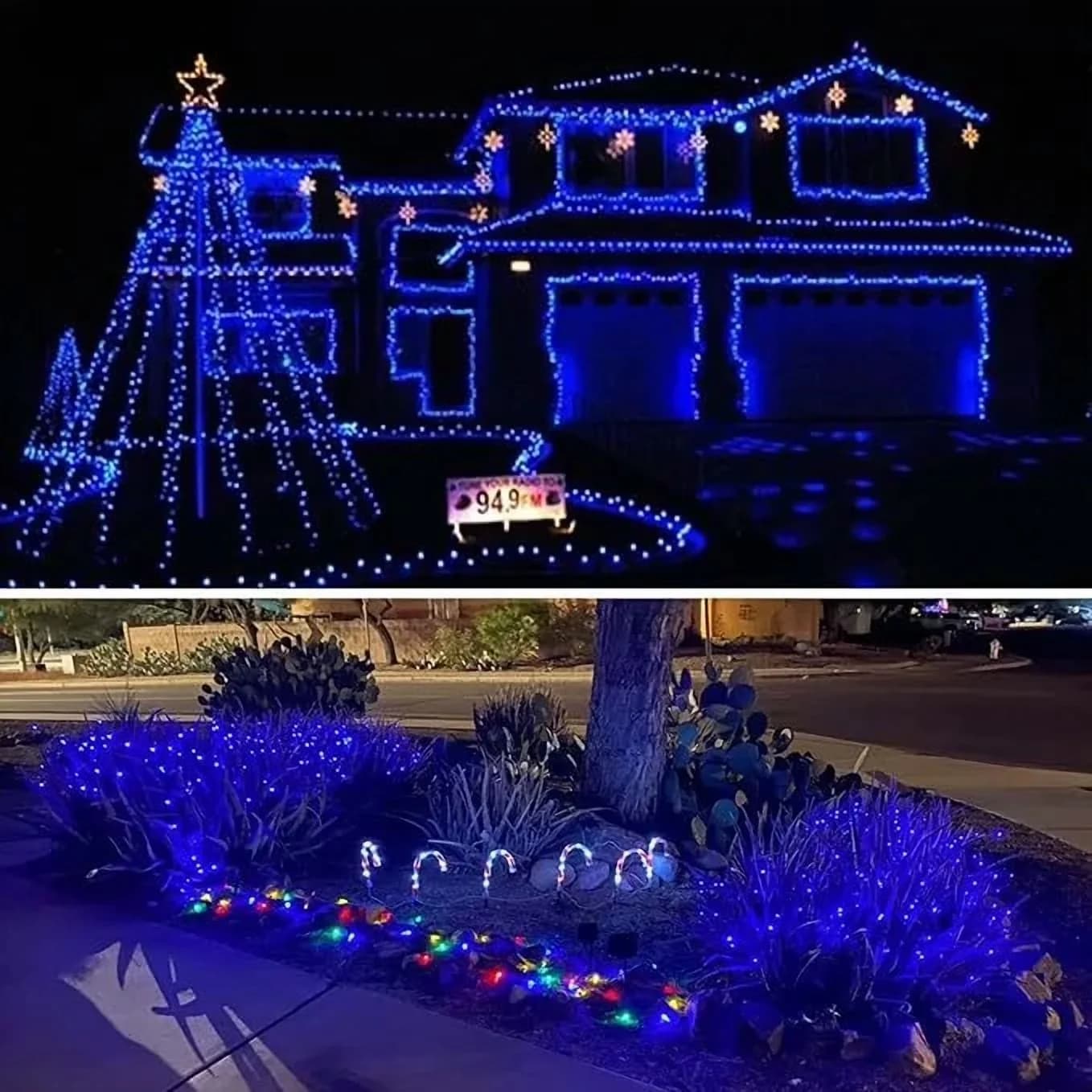 Innovative Novelty Light with LED, Solar - Christmas - Space-Saving Design Model 46948E