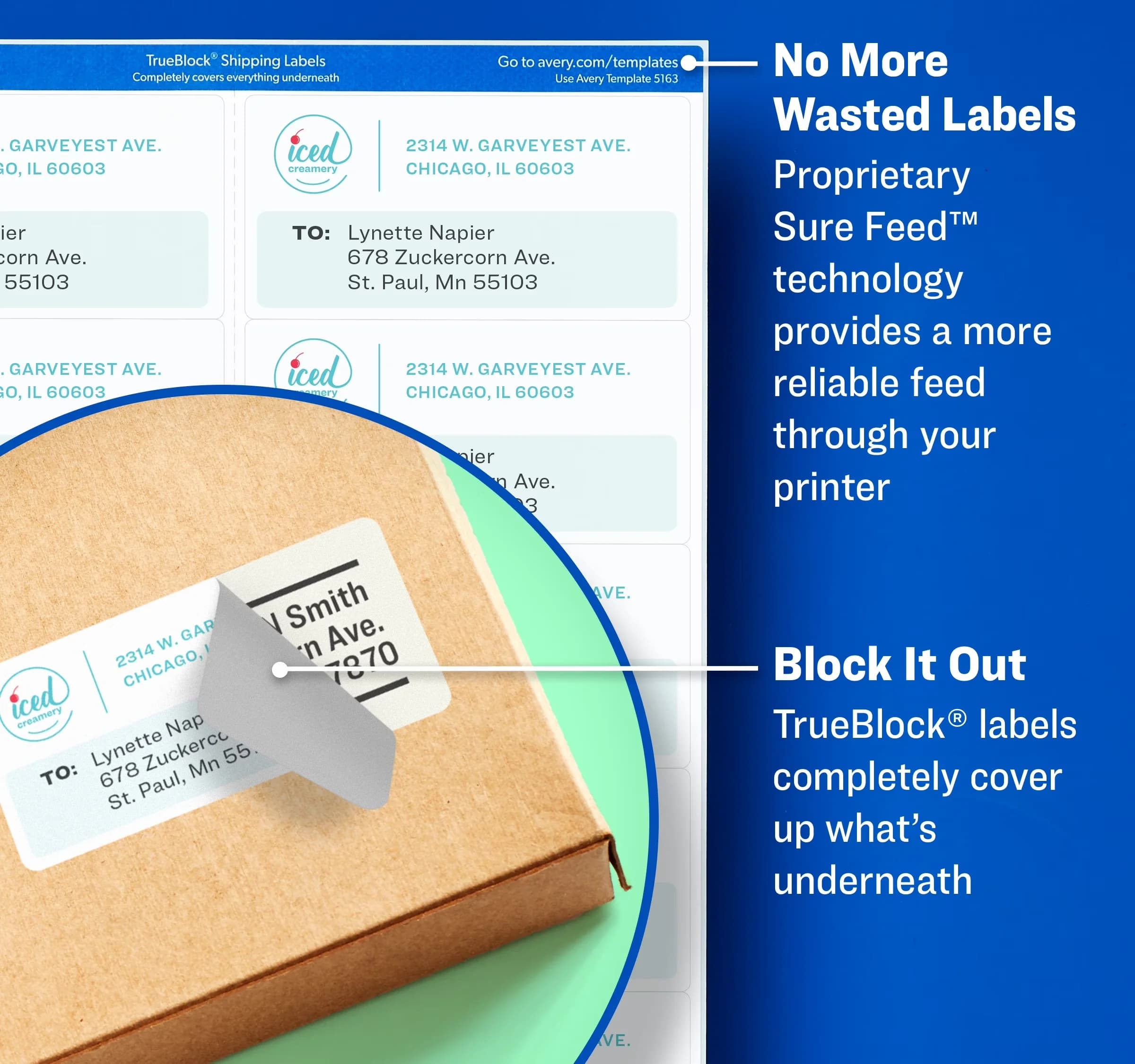 Essential Moving with 2-1/2" x 4", 80 Labels (5821), White - White Paper Model 393E43