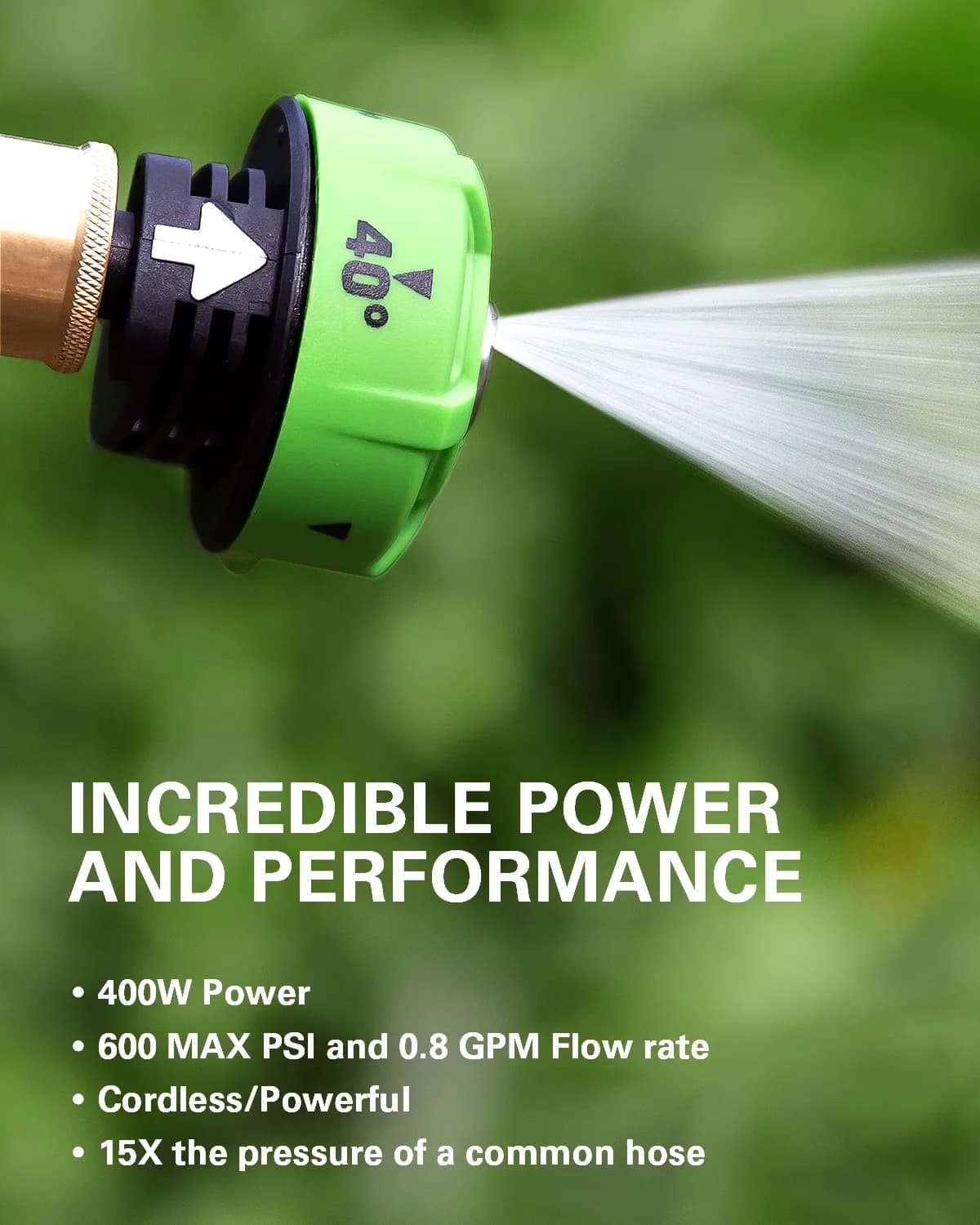 Reliable Pressure Washer with Battery, 24V, Quick Connect Tips - Heavy Duty Model 960DB2