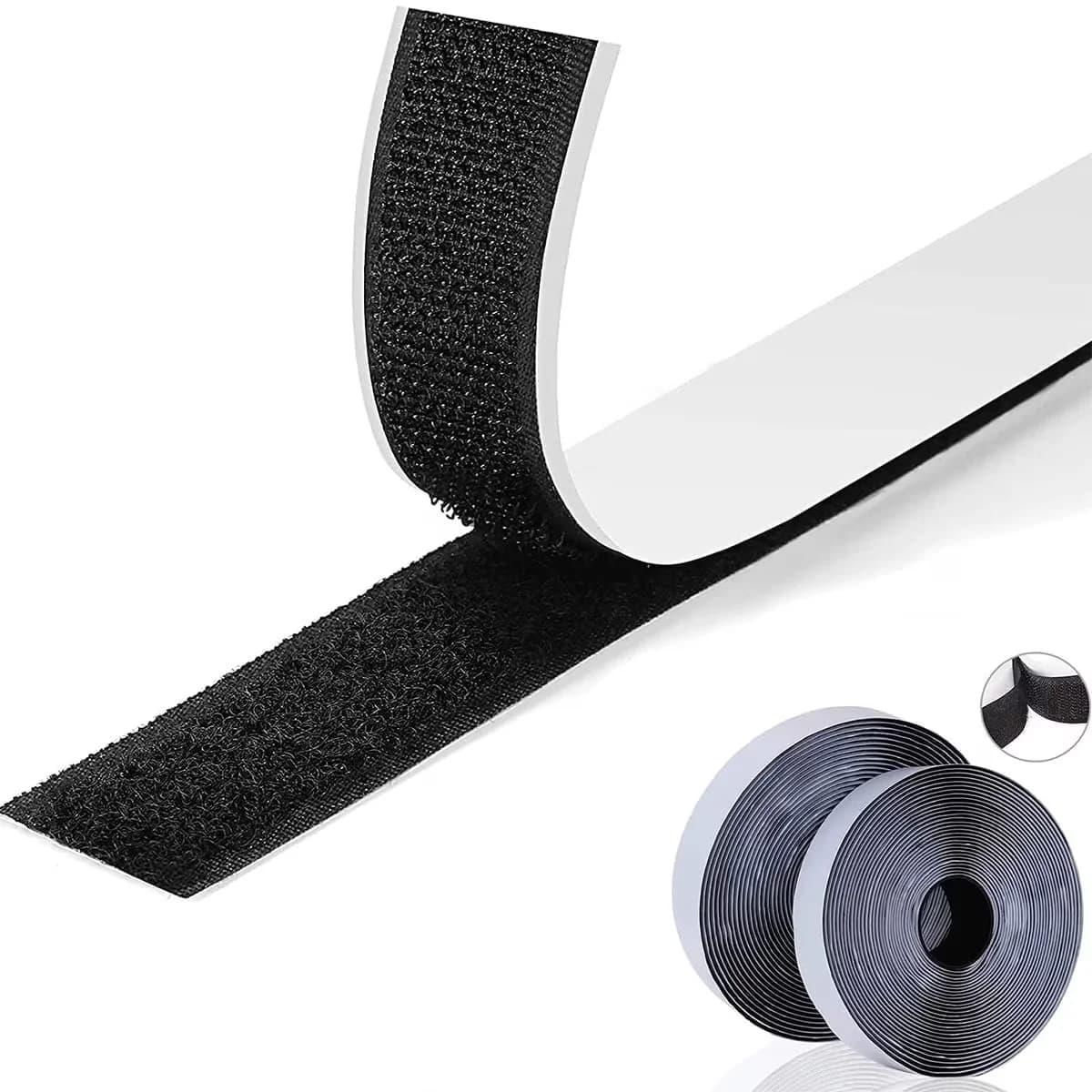 Fastener Compact with Black Strips, 26.24ft X 0.78in, Adhesive Heavy Duty - Nylon Black Model 8F4FA7