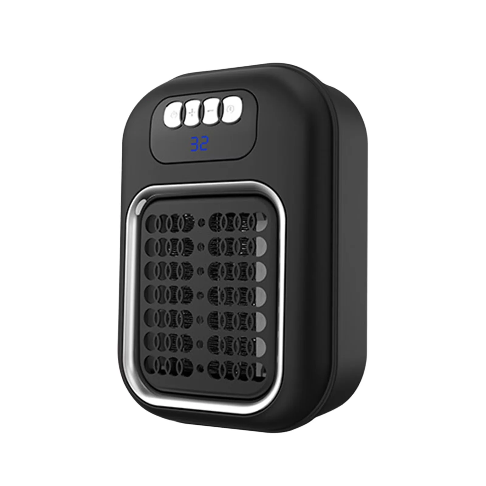 Stylish Portable And Electric Space Heater with 600W, Automatic Shutoff - Black for Office, Bedroom Model 0165F8