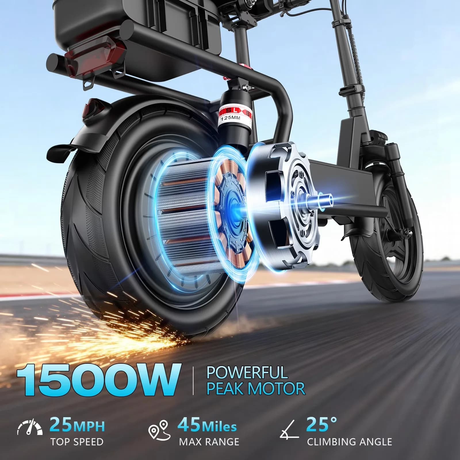 Quality Scooter with 1500W, 48V, Portable - Alloy Steel for Travel - Built to Last Model 5138E6