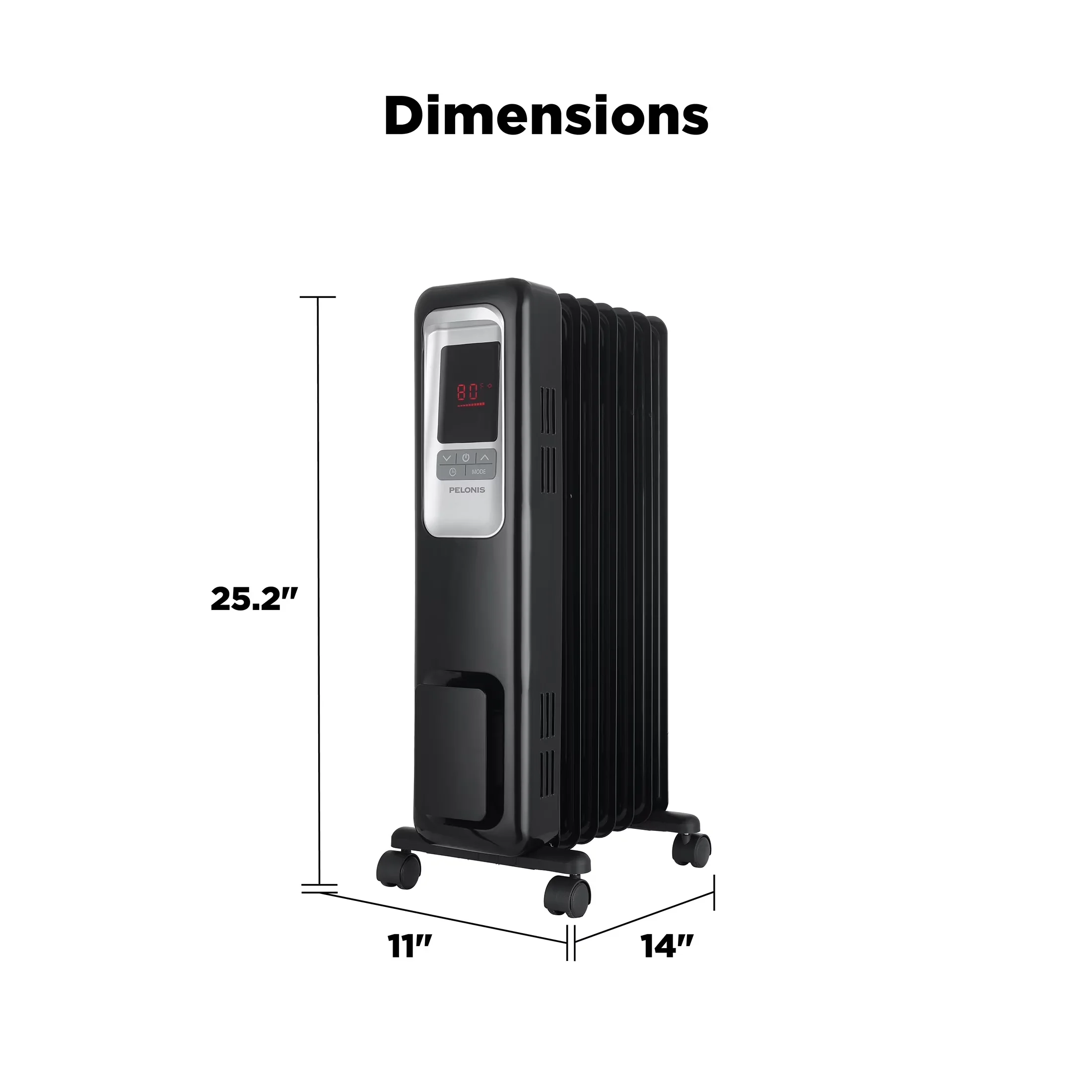 Professional Portable And Electric Space Heater with 1500W, Automatic Shutoff, Offers 3 distinct heater settings - Black Model B6EB3E