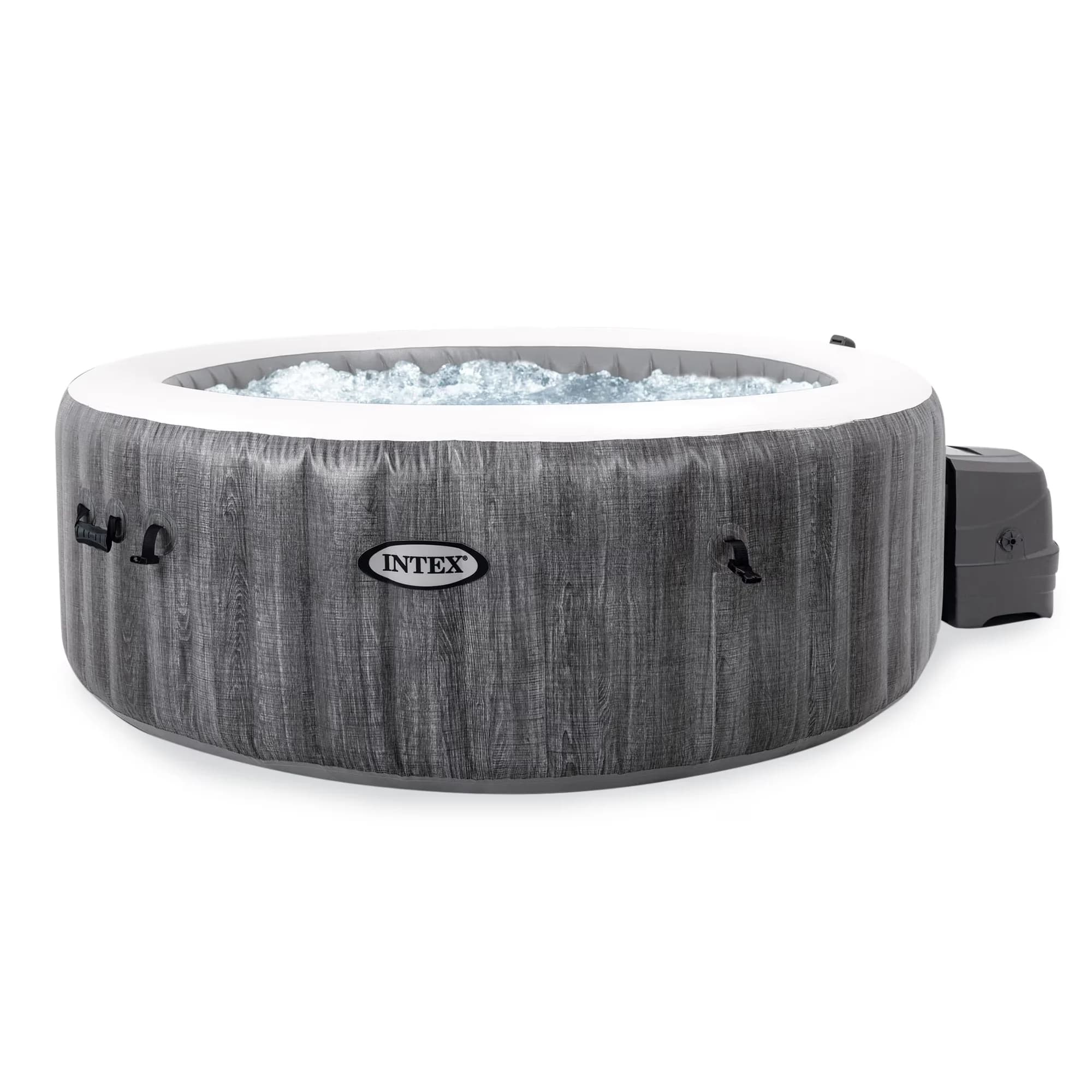 Professional Hot Tub with Inflatable, 77 x 28" ( - Gray - Rustic Charm Model 5E24E1