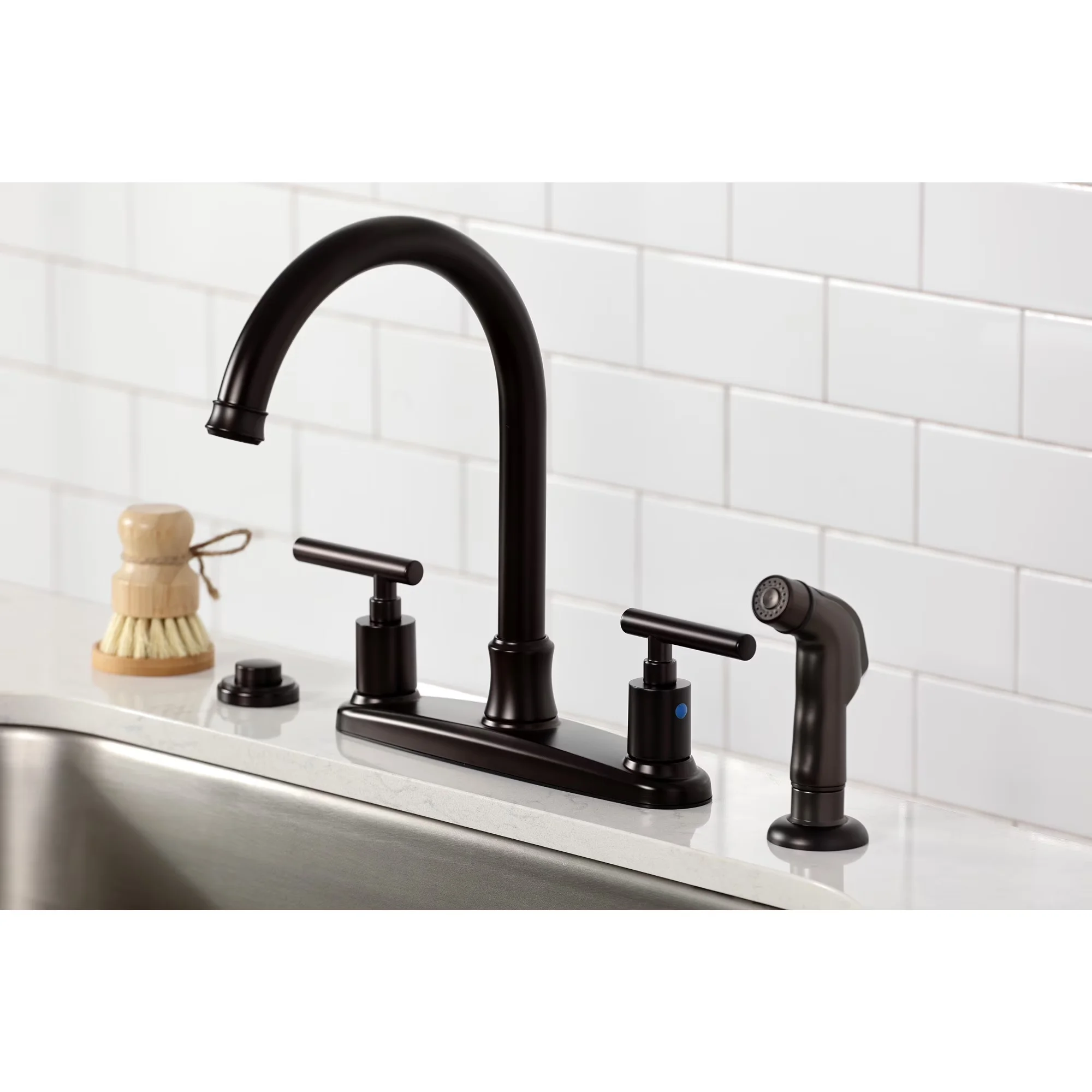 Stylish Kitchen Renovation with Easy Installation, Oil Rubbed Bronze - Brass;Ems Bronze Model E340F7
