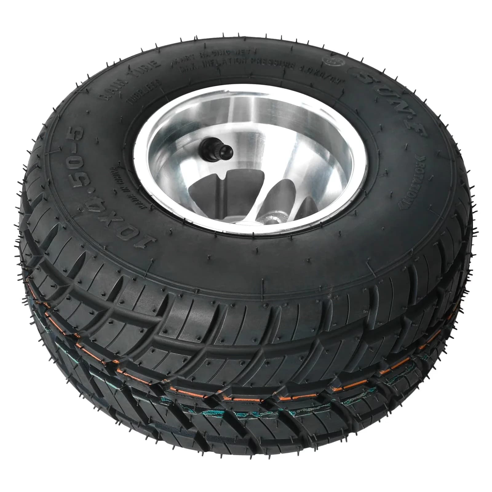 Reliable Golf Cart Tire with Smooth, Package includes 2x tires on rims - Model 2521C5