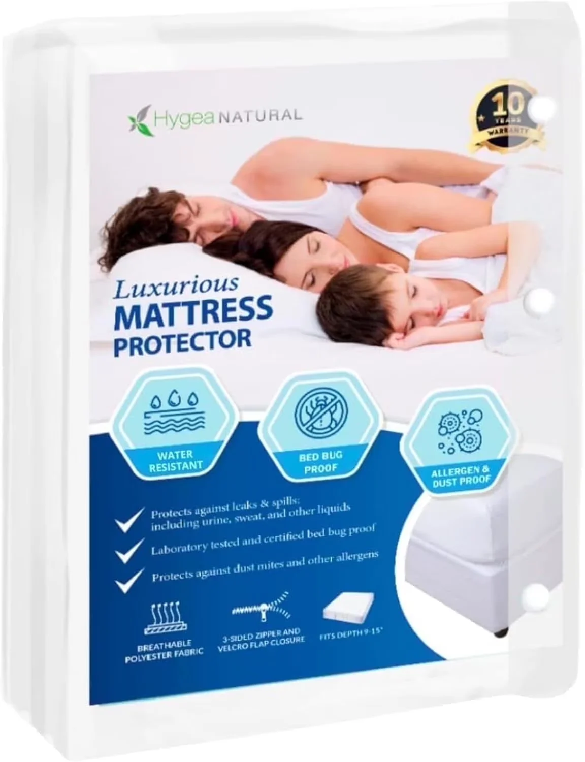 Versatile Moving with Bed Bug Resistant, Breathable - Polyester, 3-Sided Zipper, Velcro Flap Model DCD5C7