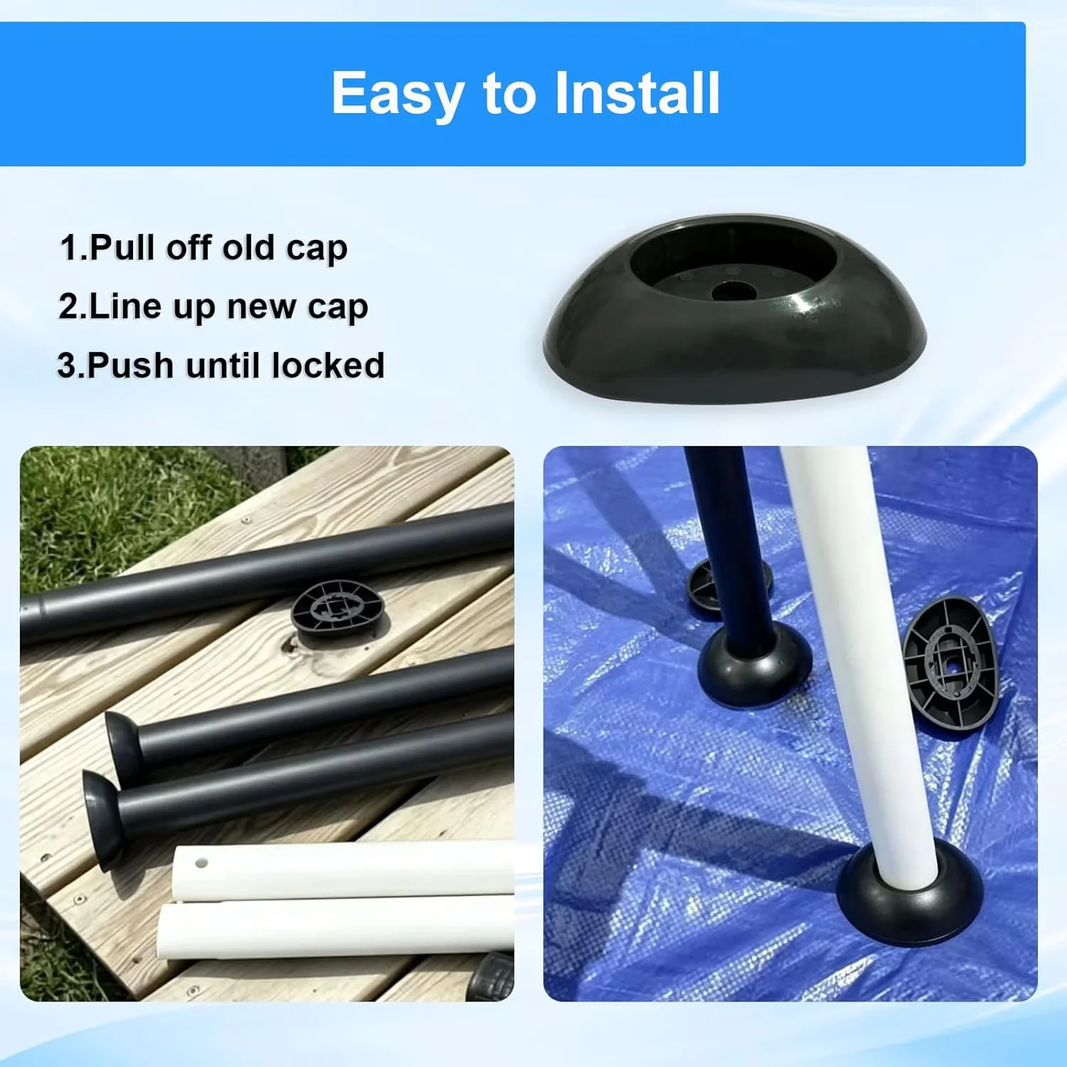 Reliable Above Ground Pool - Black P61802 - Universal Fit Model BD4CED