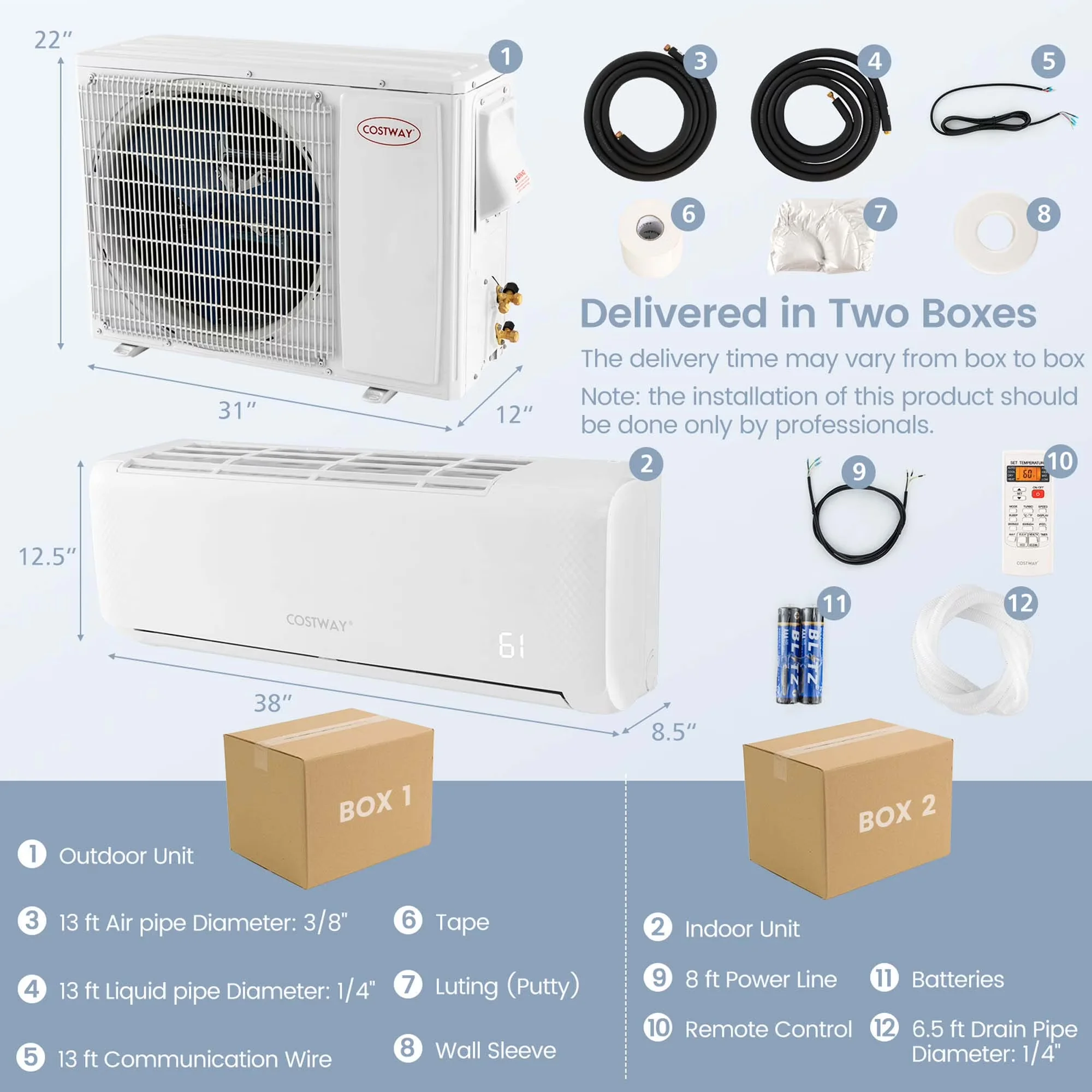 Sleek Air Conditioner with 18000 BTU, Energy Efficient, Remote Controlled - White Model CF2876