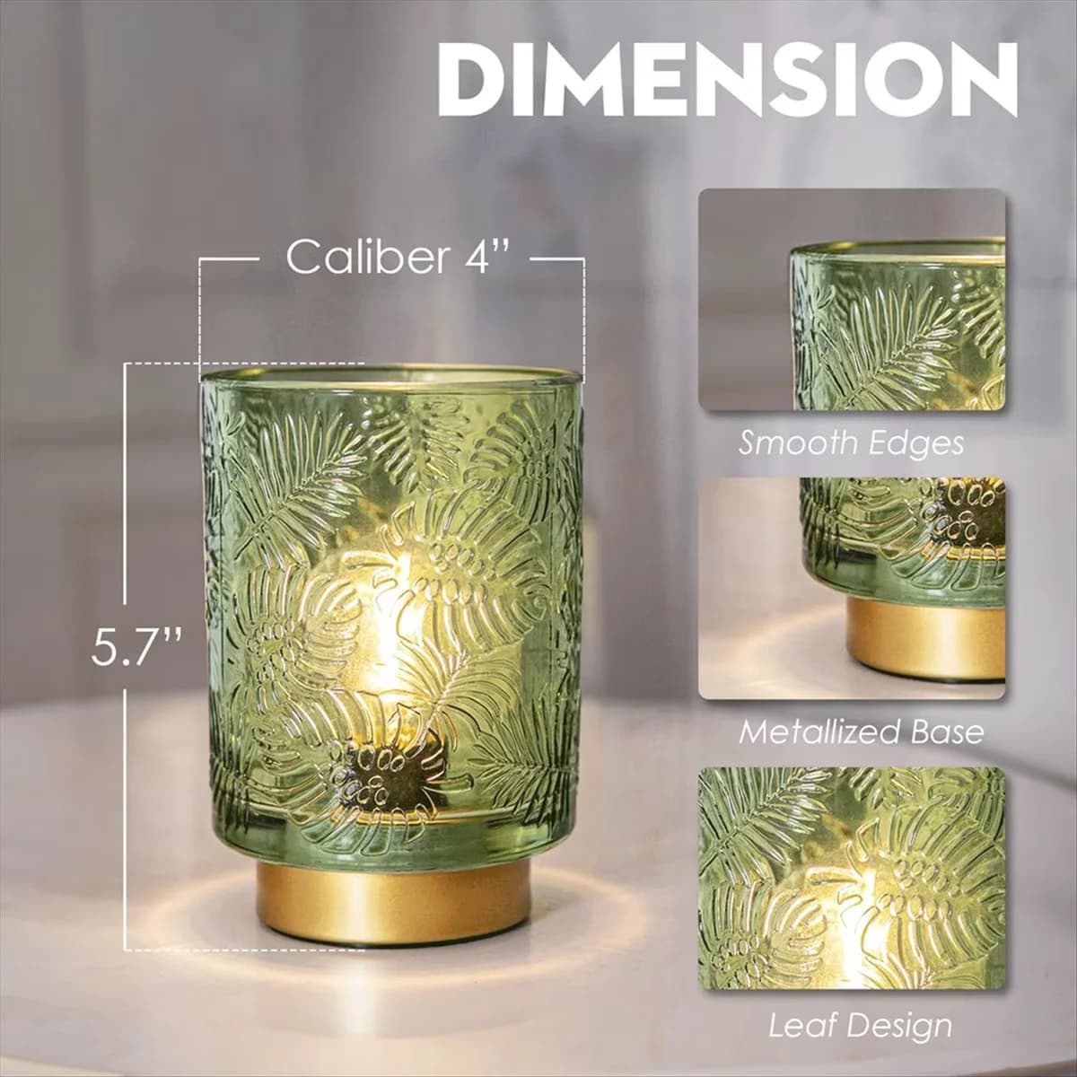 Modern Lamp with LED, Battery, Quaqdae Small Battery Operated - Glass Multicolor Model AB448F