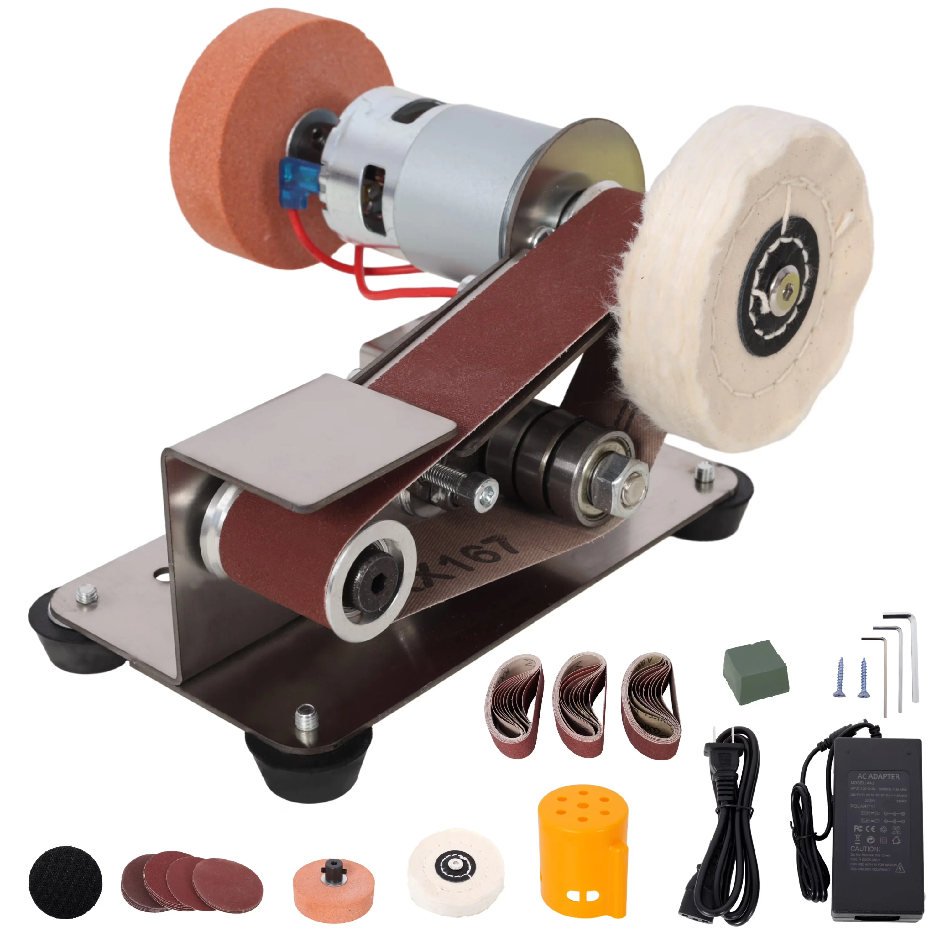 Premium Power Saw with Adjustable Speed, Tool Organizer - Stainless Steel Gray Model 202EBD
