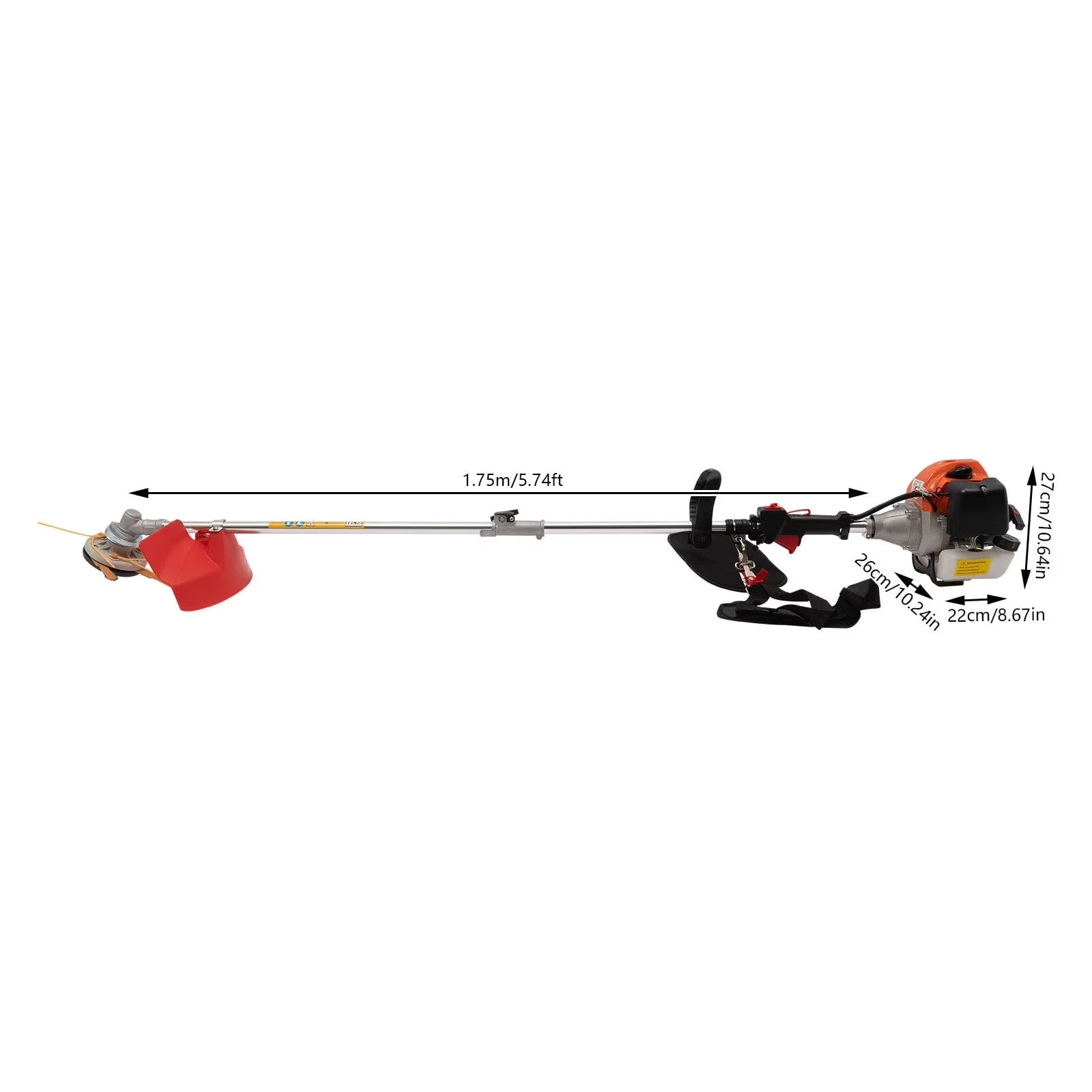 Modern String Trimmer with Grass Tools, Lawn Edger - Red for Home, Patio Model 3CB17B