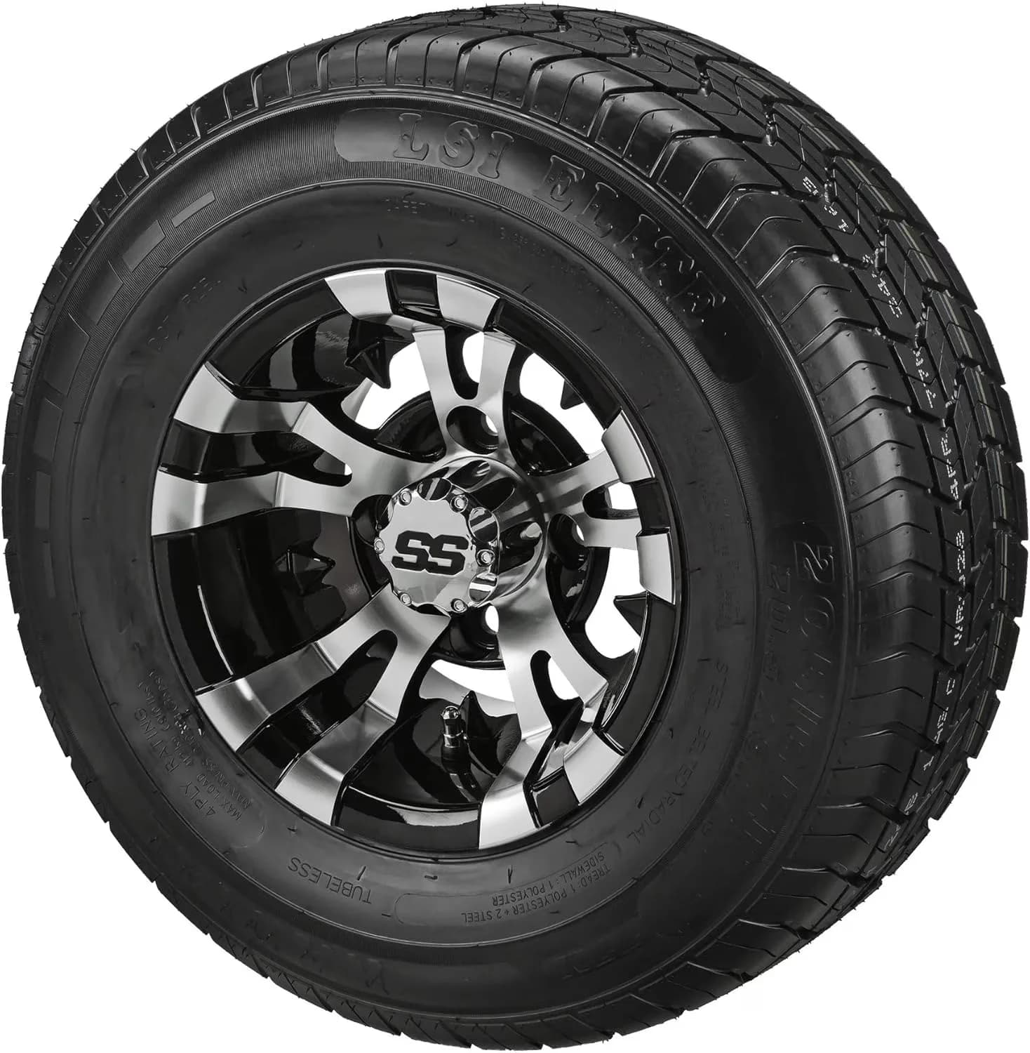Essential Golf Cart Tire with Fits Club Car & EZ-Go carts, Tires and Wheels Combo - Model 310F7E