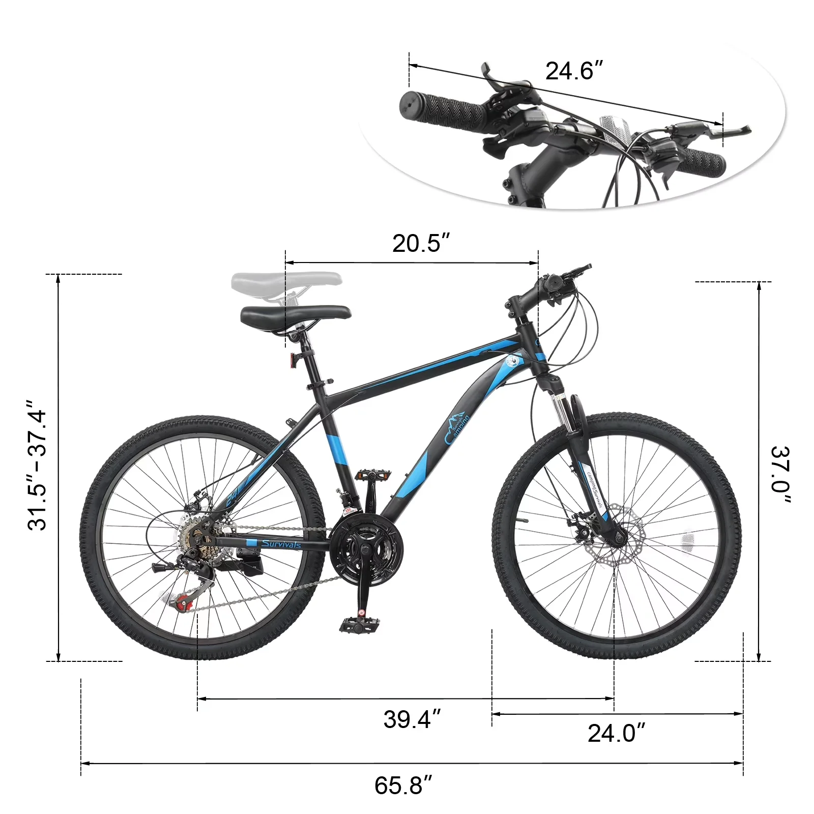 Mountain Bike Innovative with Compact, Adjustable Speed, Adjustable Height - Blue Model FDCEB9
