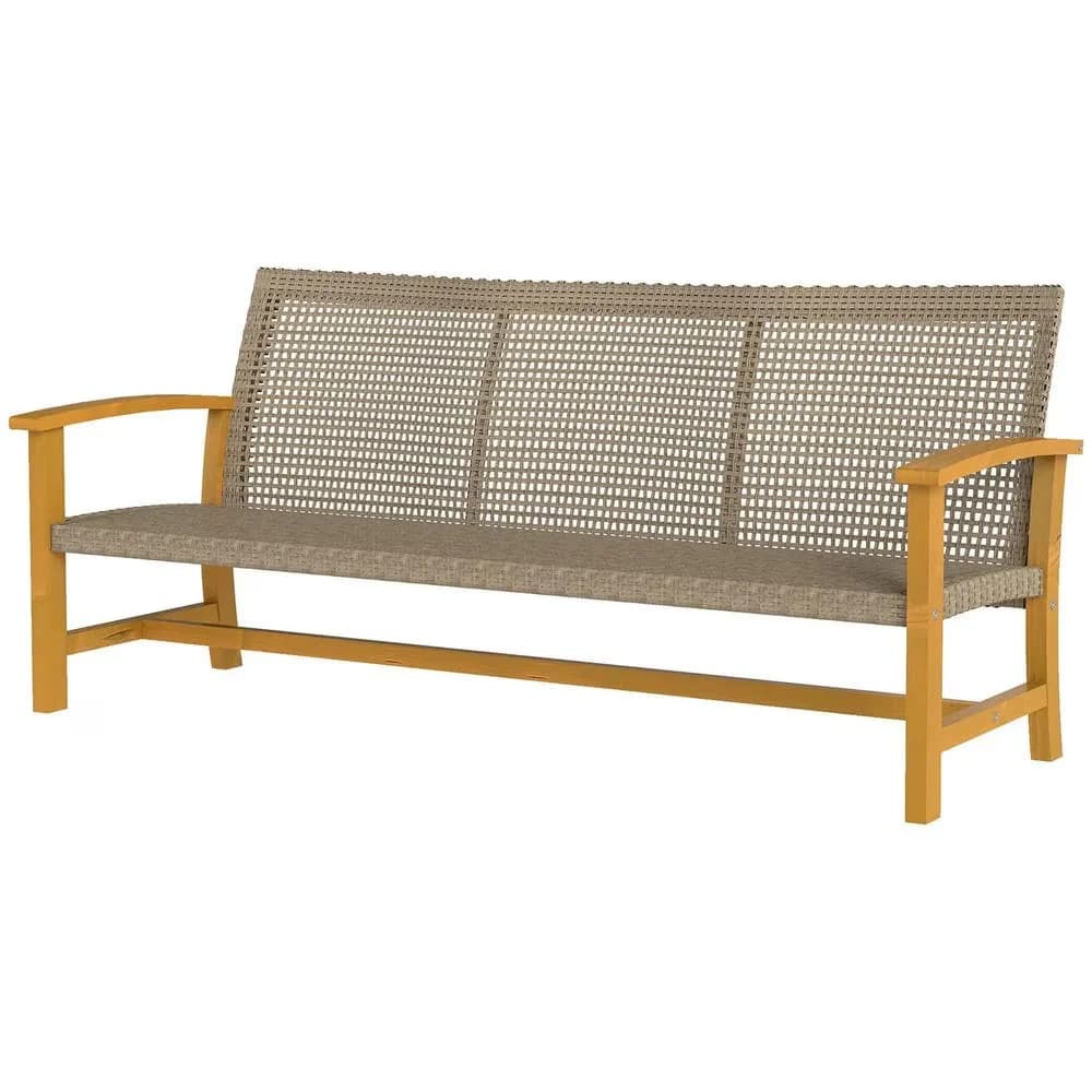 Outdoor Sofas Sectional Durable with Modern, Weather-Resistant - Brown Acacia Wood Model AC0AD8