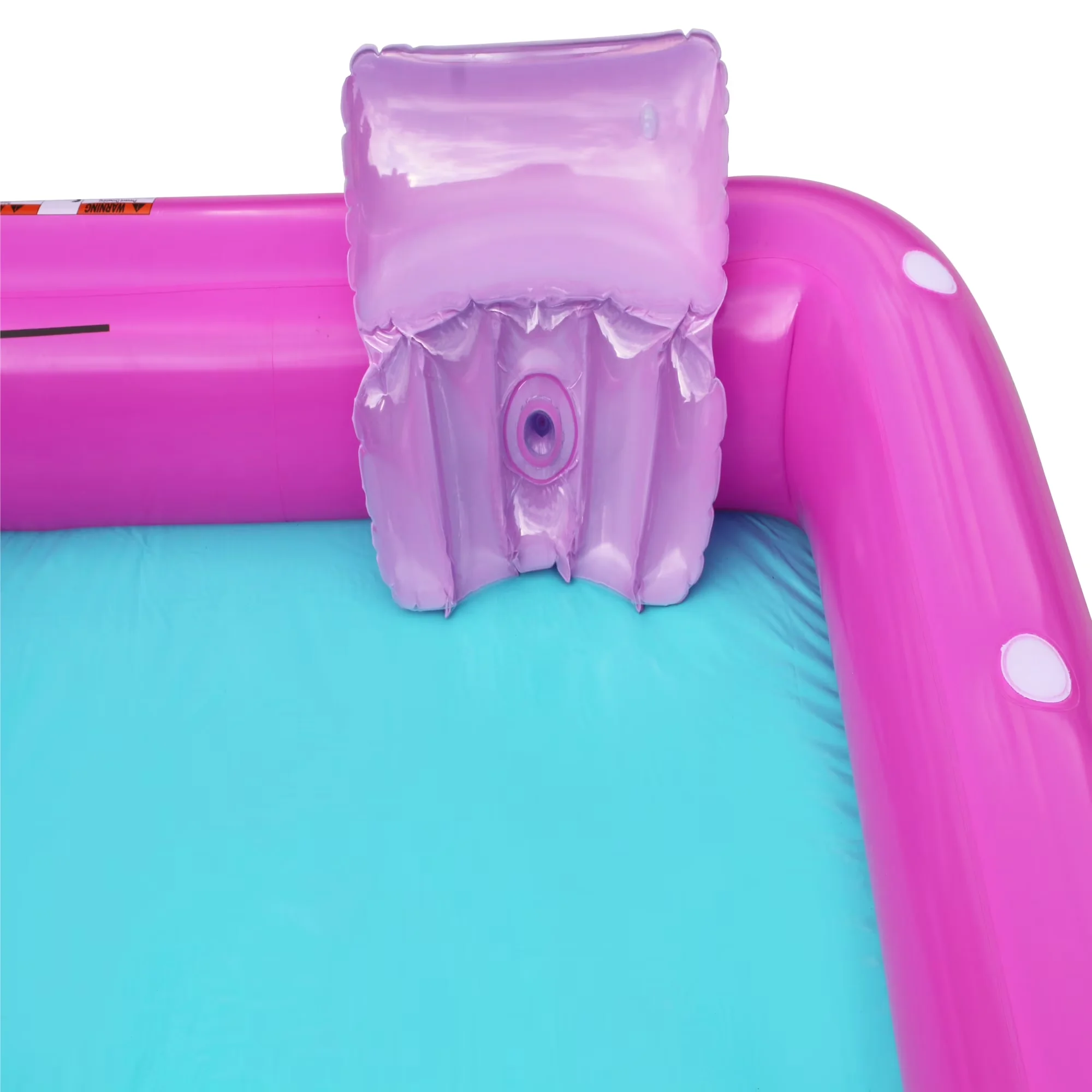 Inflatable Pool Essential with Pink, Spa Party 6ft x 5ft Kiddie Splash Set, Shade - Pink Model 3B6A4E