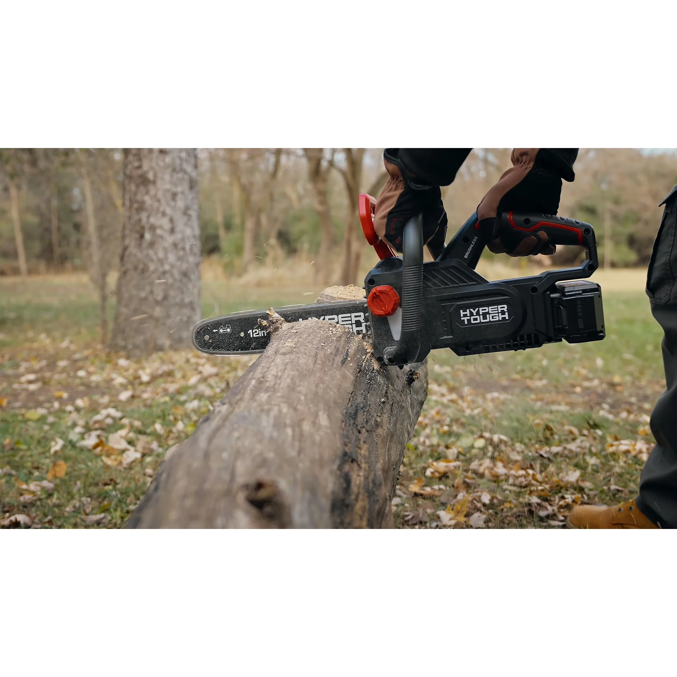 Essential Chainsaw with Battery, 20V, 12" 20V Brushless Cordless - Black Model 42670D