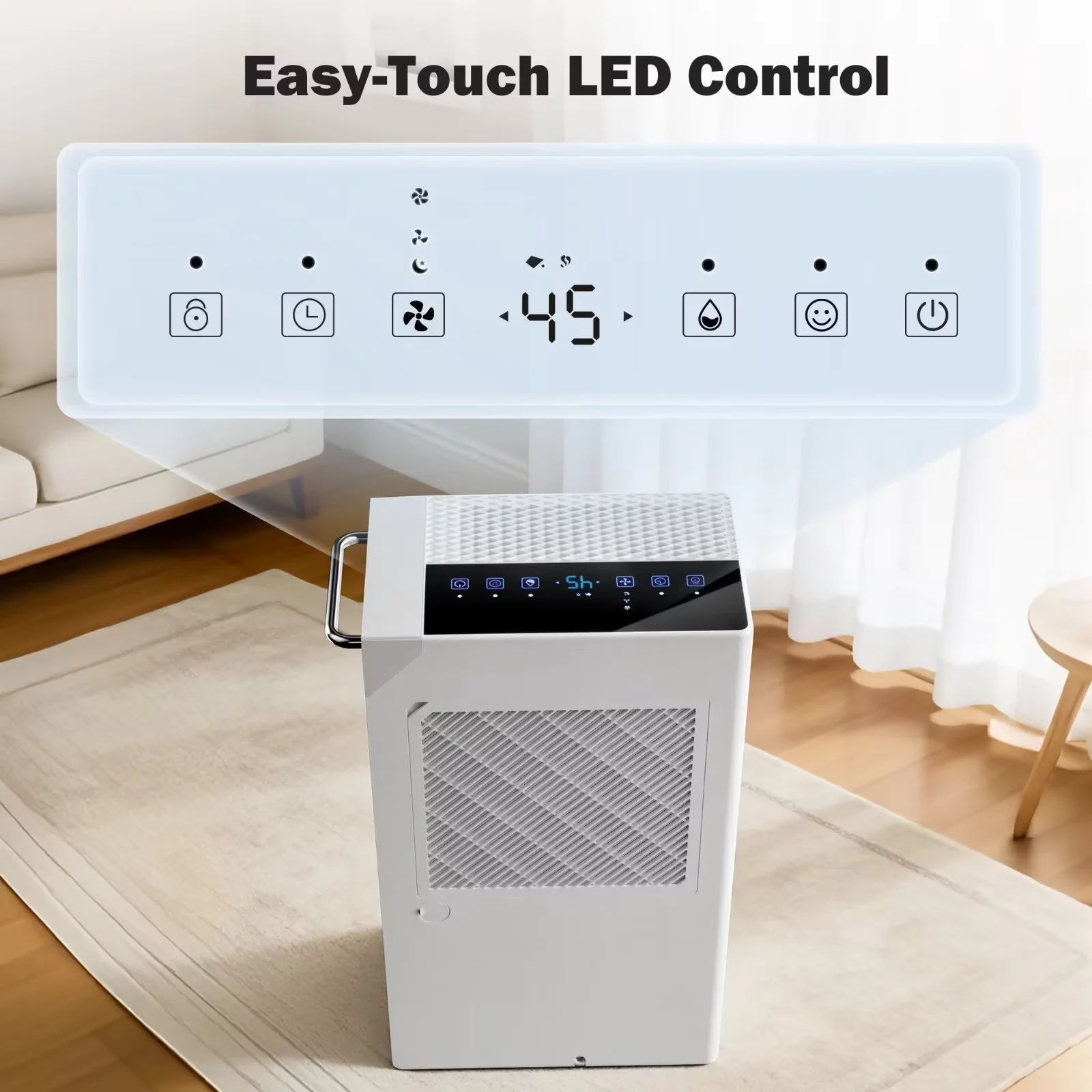 Stylish Dehumidifier with Variable Speed - Black Basement - Premium Collection Model DBCC65