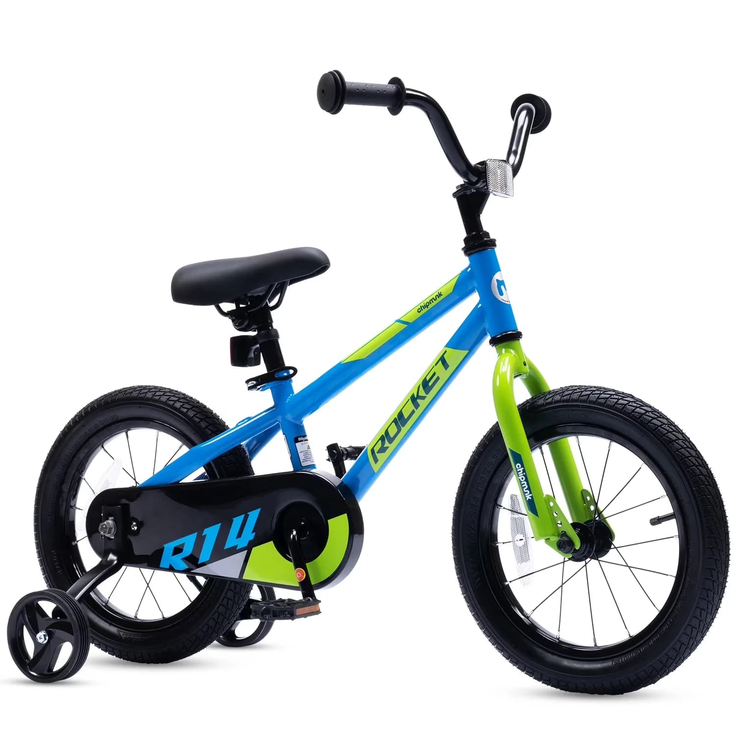 Premium Kids Bike with Adjustable Seat, Blue - Blue 14 - Essential Collection Model 7124CF
