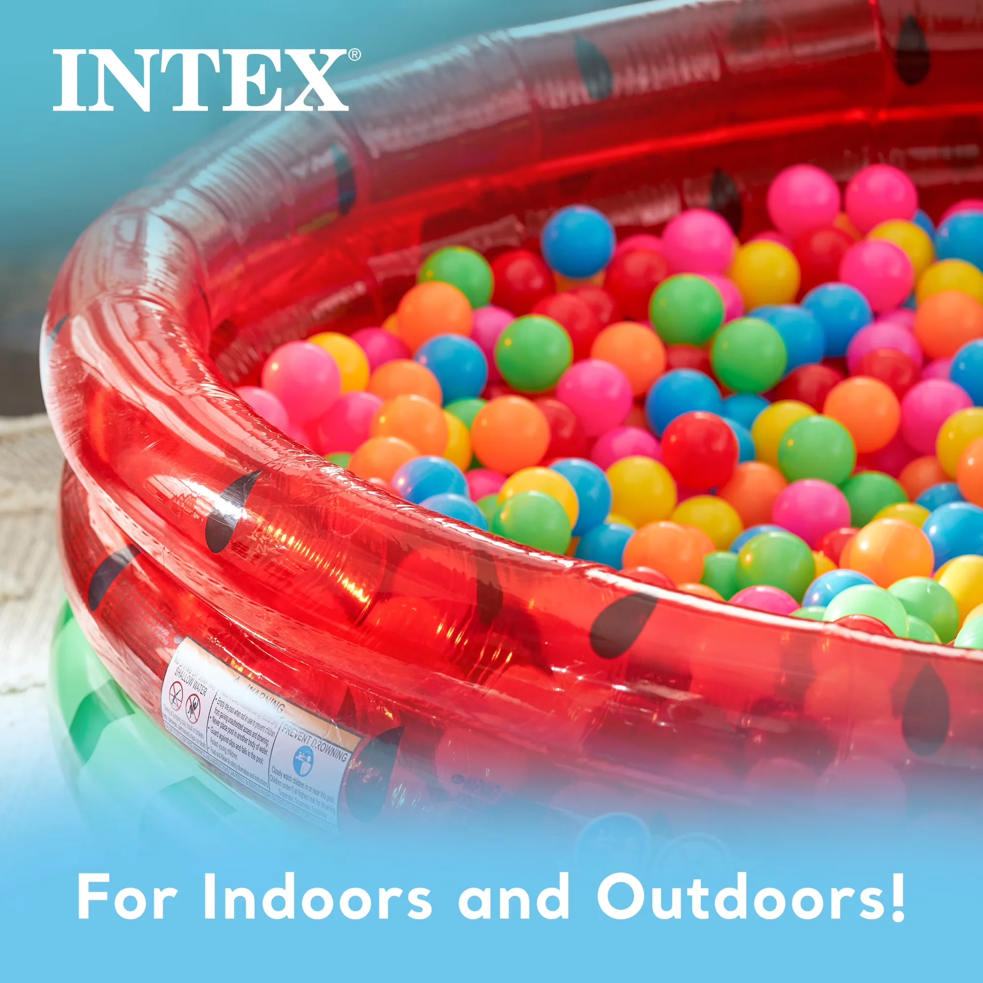 Reliable Inflatable Pool with Durable Vinyl Backyard Outdoor, Recommended for children ages 2 and up - Red Model 412269