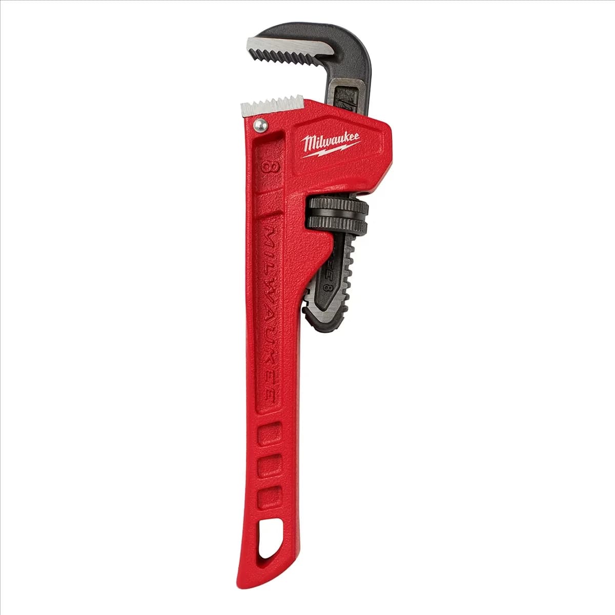 Sleek Hand Tool with Ergonomic Handle, 8" Steel Pipe Wrench, Limited Lifetime Warranty - Black Model F3688F