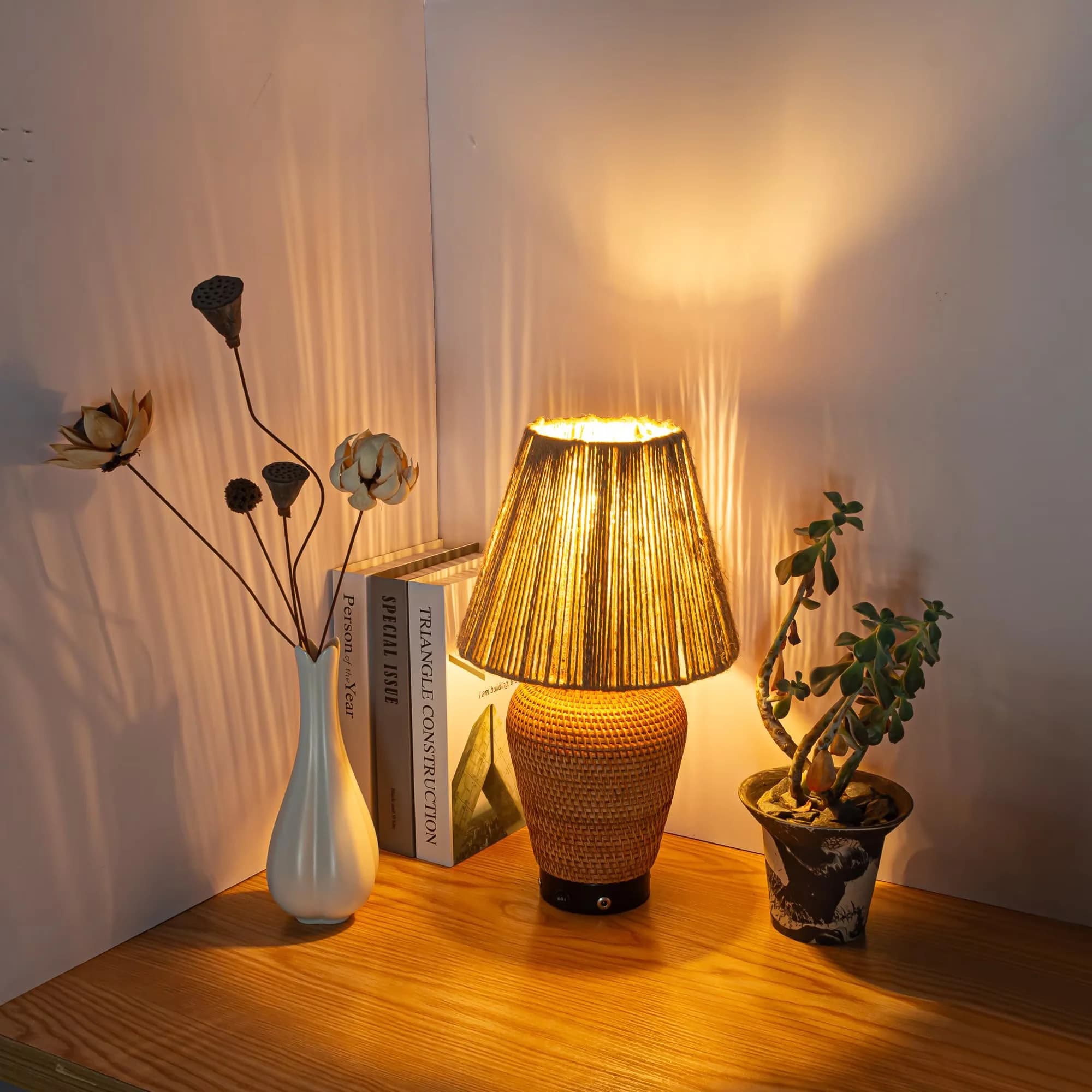 Lamp Reliable with LED, Battery, Cordless Table - Aluminum White for Office, Home Model 9A150B