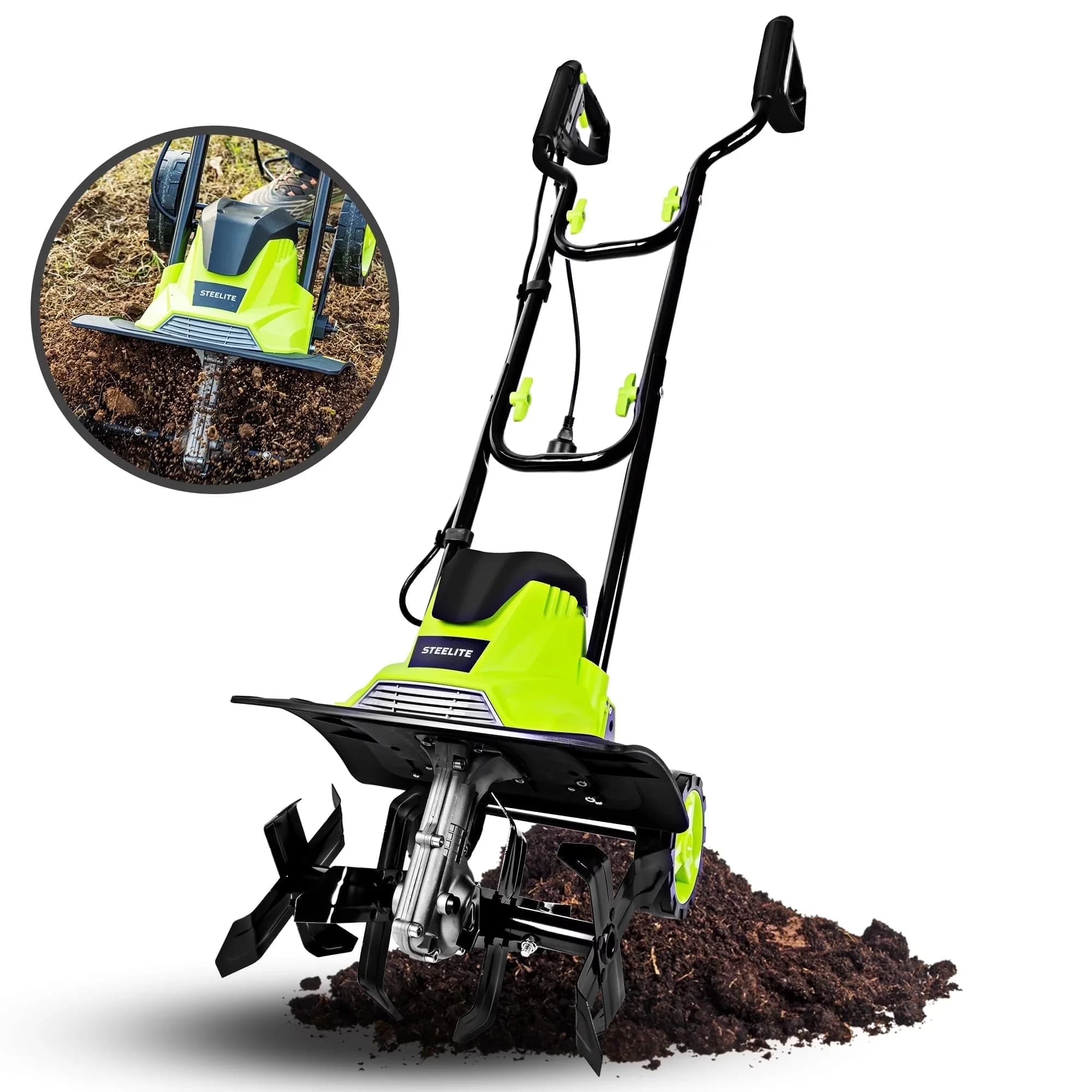 Reliable Trillers Cultivator with 14-Inch Corded Electric Tiller, 10-Amp Electric Tiller and - Model 8D10D3