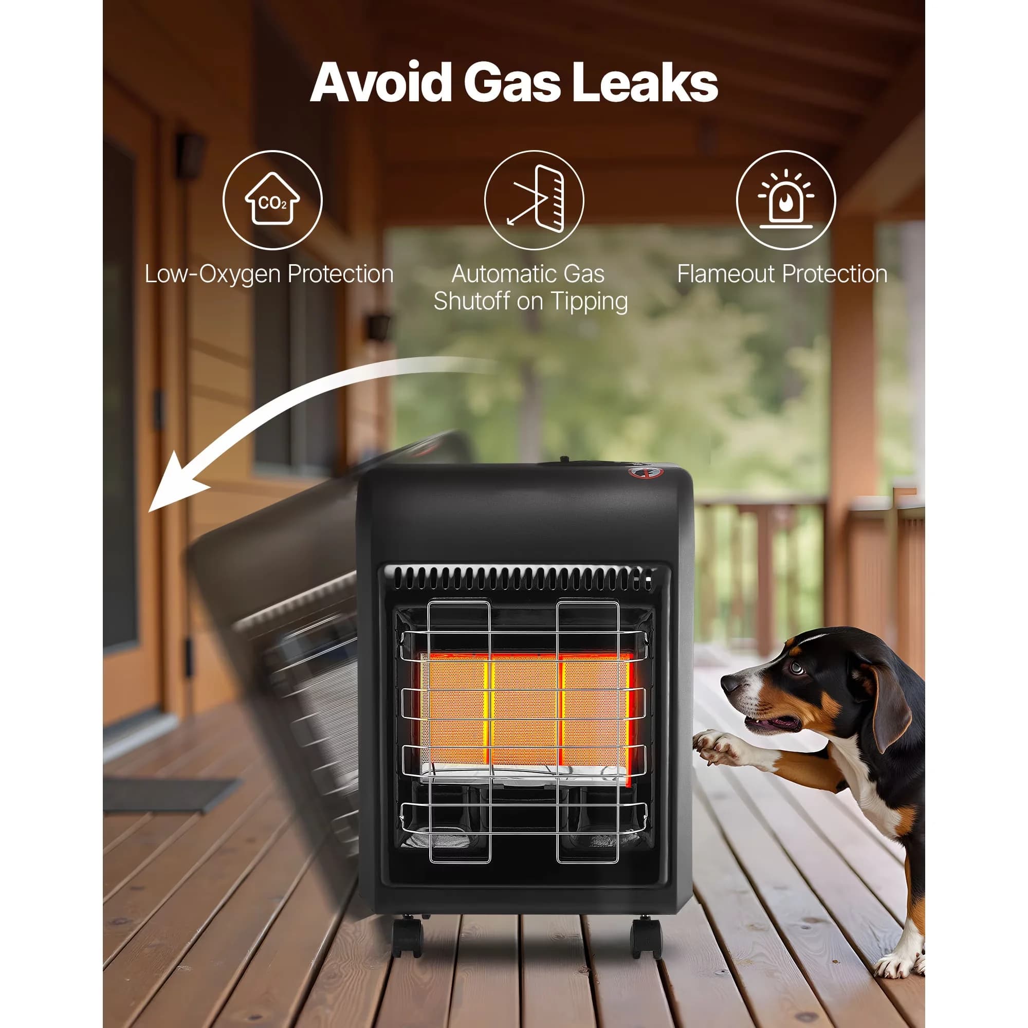 Essential Portable And Electric Space Heater with 18000 BTU, Adjustable, Propane - Model E795D3
