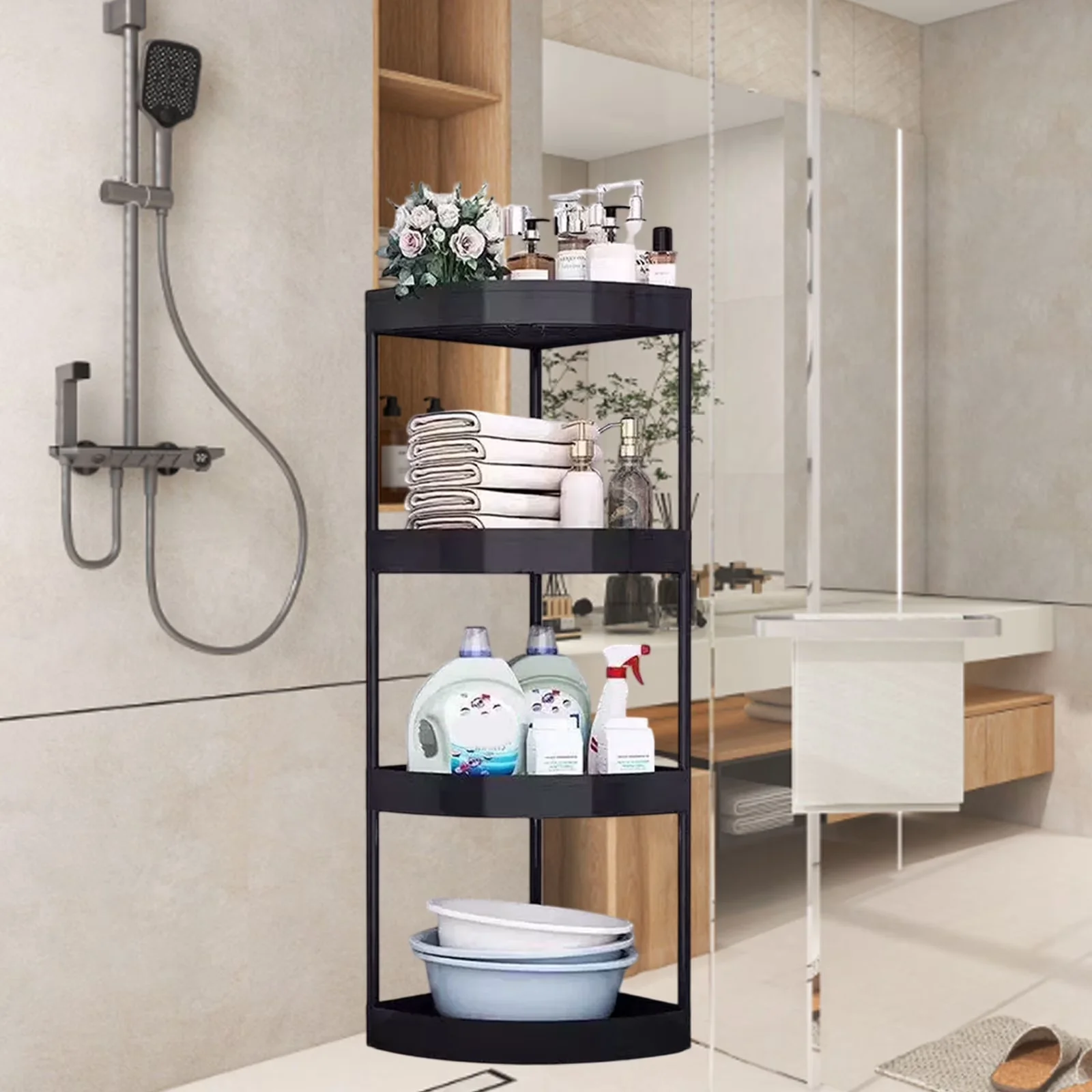 Innovative Bathroom Renovation with Product size: 82x36cm / 32.28x14.17in, material: plastics+stainless steel - Plastic Black Model 014EEB