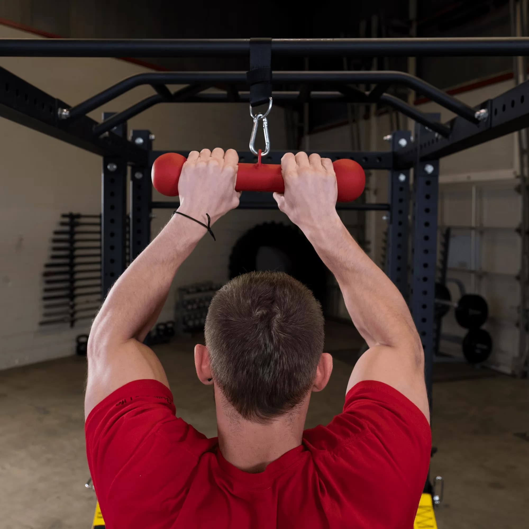 Home Gym Accessory Compact with Heavy Duty, Product Weight: 4.0 lbs, Ideal for pull-ups and farmers walks - Red Steel Model 40B662