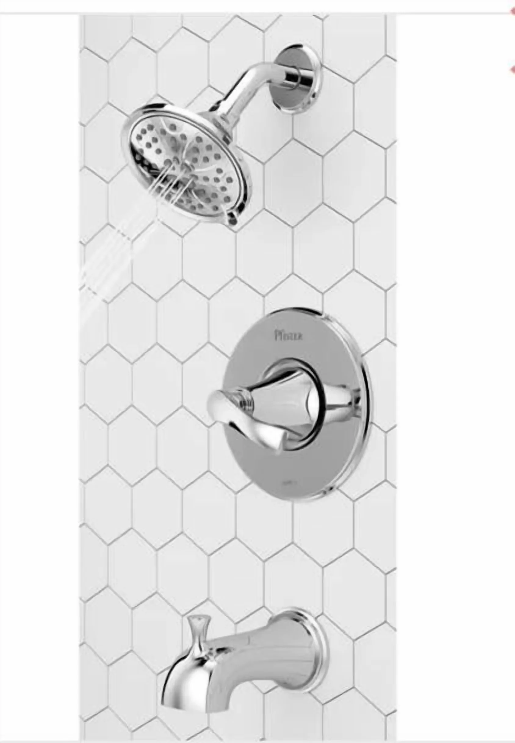 Durable Bathroom Renovation with Showerhead, Spout - Chrome Polished Chrome Model 706DC7
