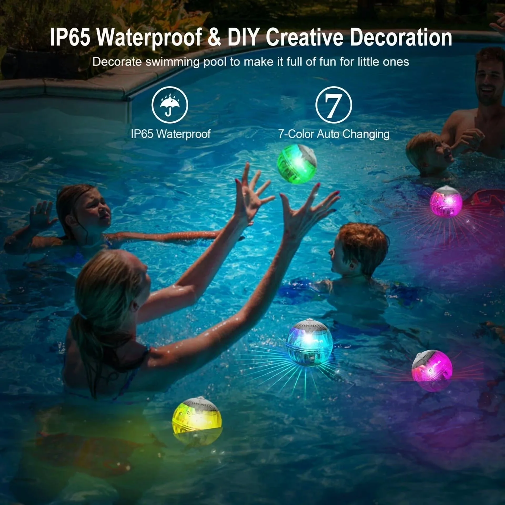 Reliable Ceiling Lights Fixture with LED, Solar - Multicolor Waterproof Model B355D7