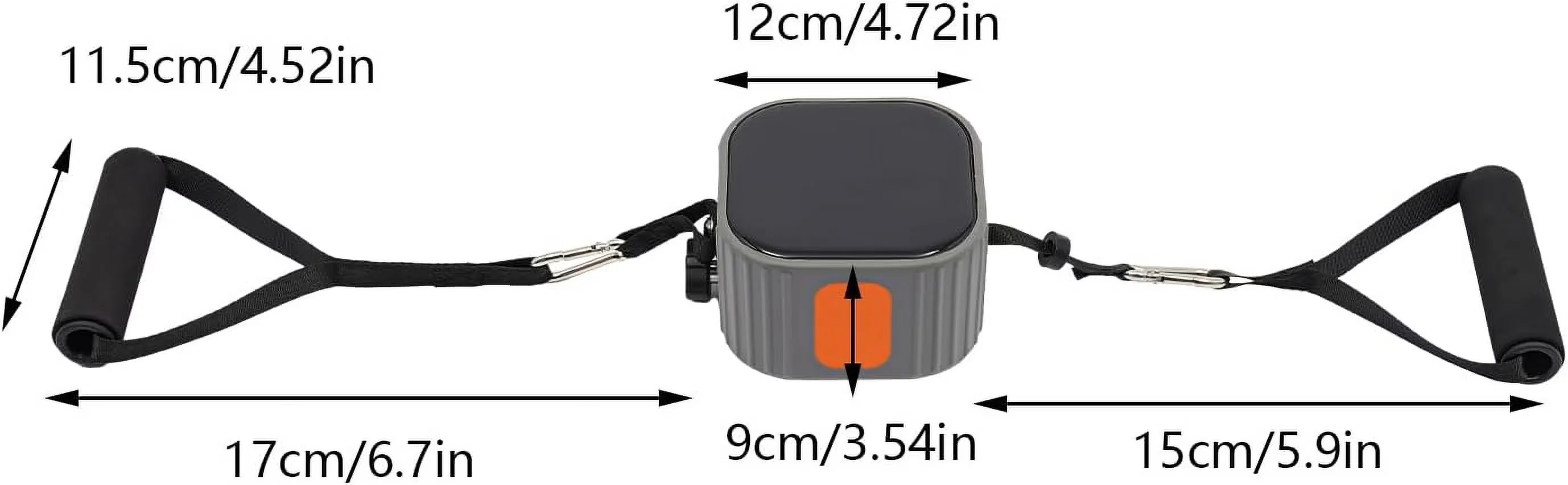 Versatile Home Gym Accessory with Adjustable Straps, Portable Exercise Bands Set - Orange Abs, Tpe, Nylon, Iron Model 19991A